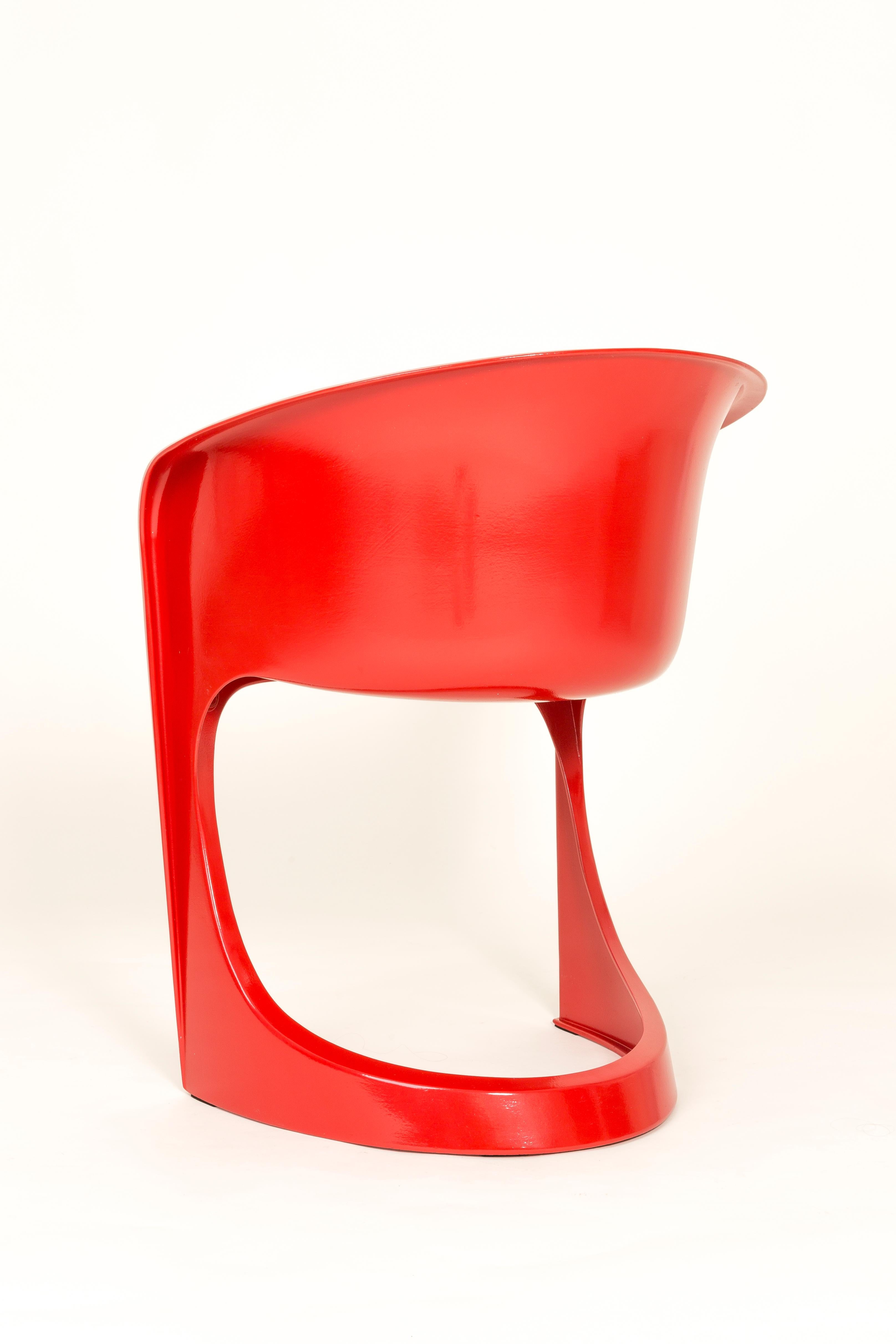 Polish Mid Century Glossy Red Cado Chair, Steen Østergaard, 1974 For Sale