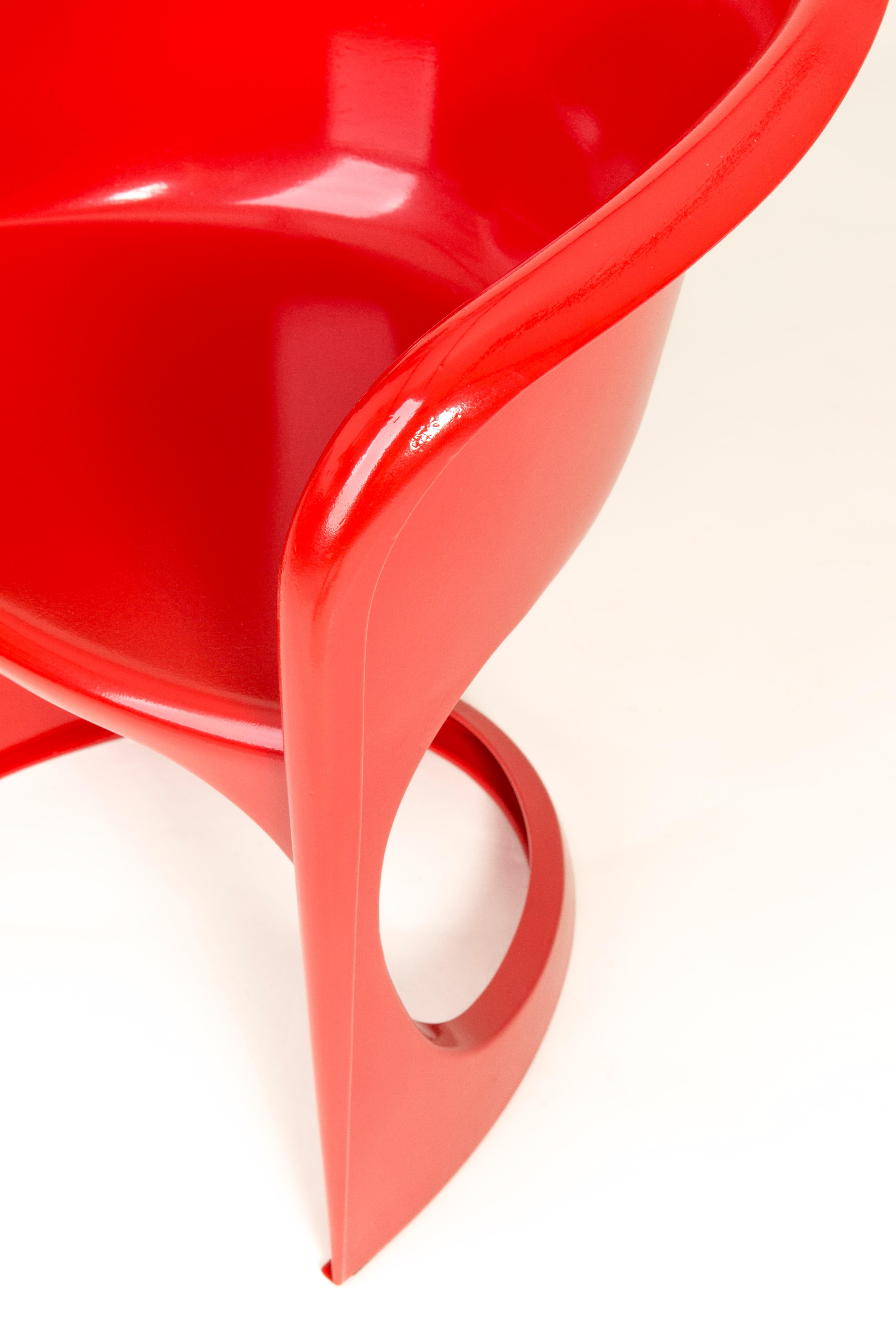 20th Century Mid Century Glossy Red Cado Chair, Steen Østergaard, 1974 For Sale