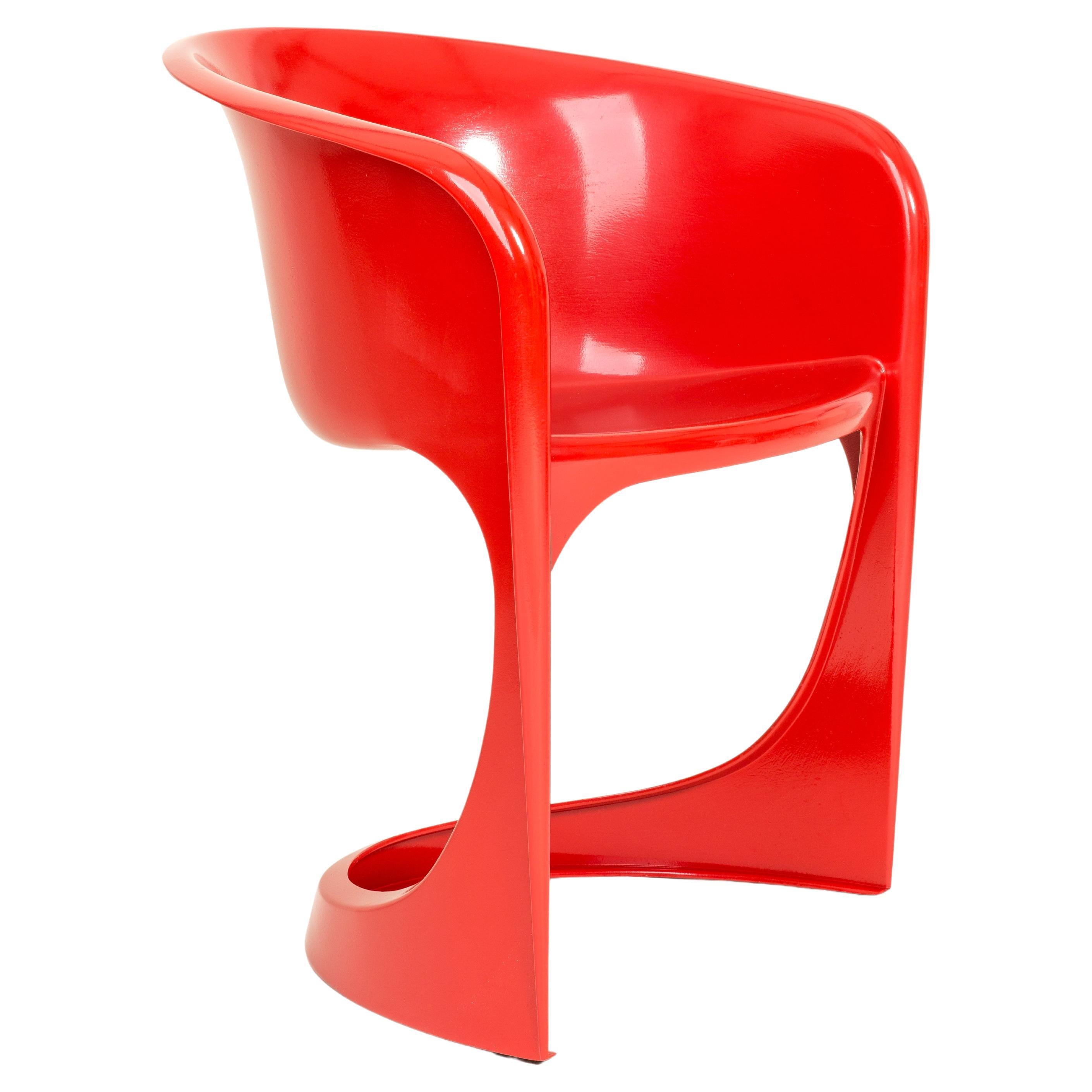 Rotglänzender Cado-Stuhl aus der Mitte des Jahrhunderts, Steen Østergaard, 1974