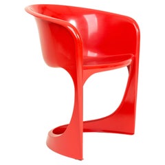 Mid Century Glossy Red Cado Chair, Steen Østergaard, 1974