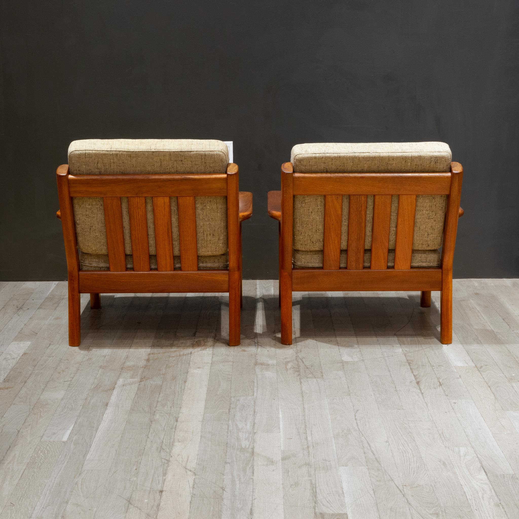 Danish Mid-century Glostrop Mobelfabrik Lounge Chairs c.1960 For Sale
