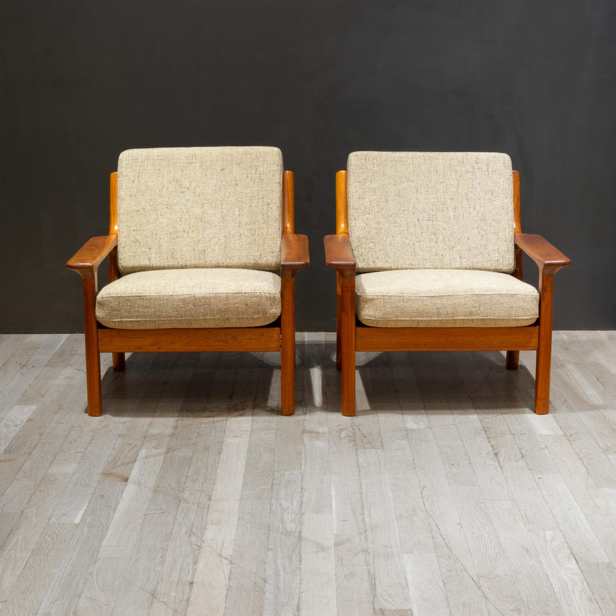 20th Century Mid-century Glostrop Mobelfabrik Lounge Chairs c.1960 For Sale