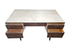 Midcentury Goat Skin Wrapped Desk