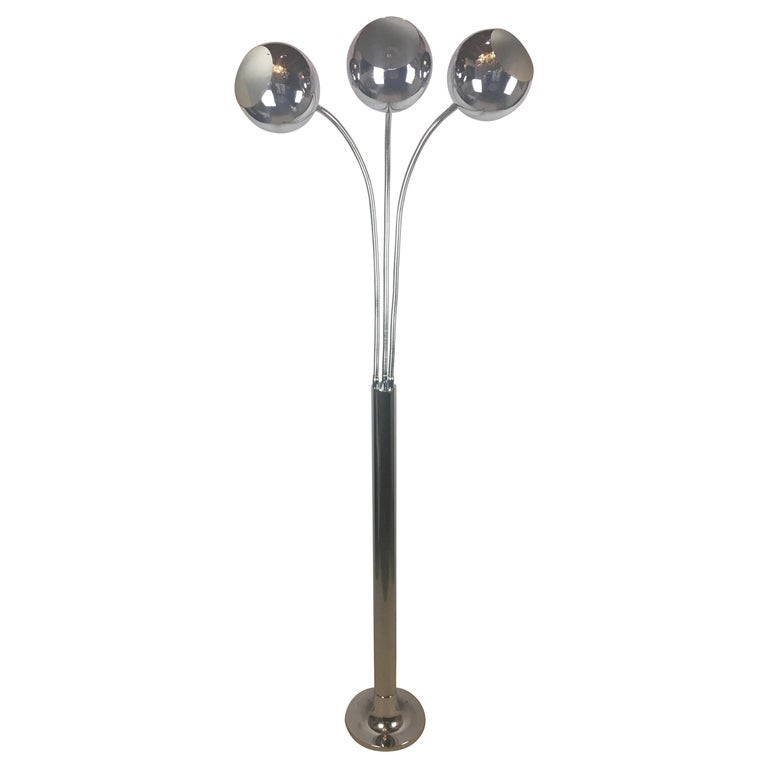 Italian Midcentury Goffredo Reggiani Directional Chrome Floor Lamp For