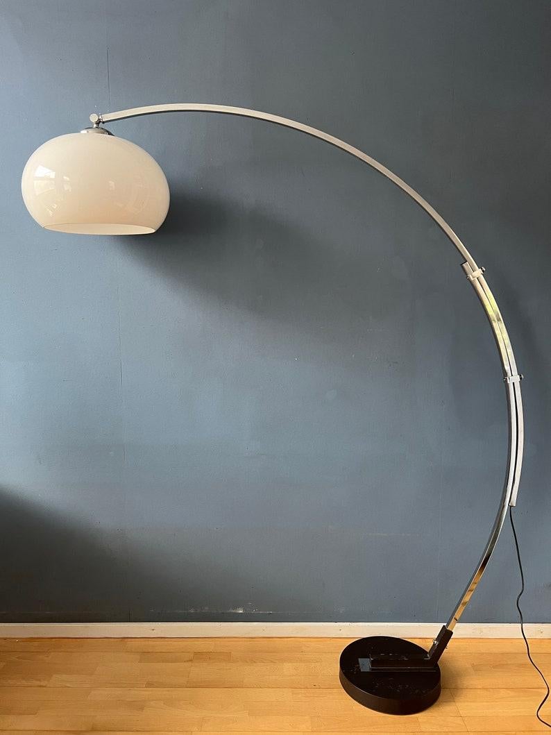 Mid Century Goffredo Reggiani Space Age Arc Floor Lamp, 1970s In Excellent Condition In ROTTERDAM, ZH