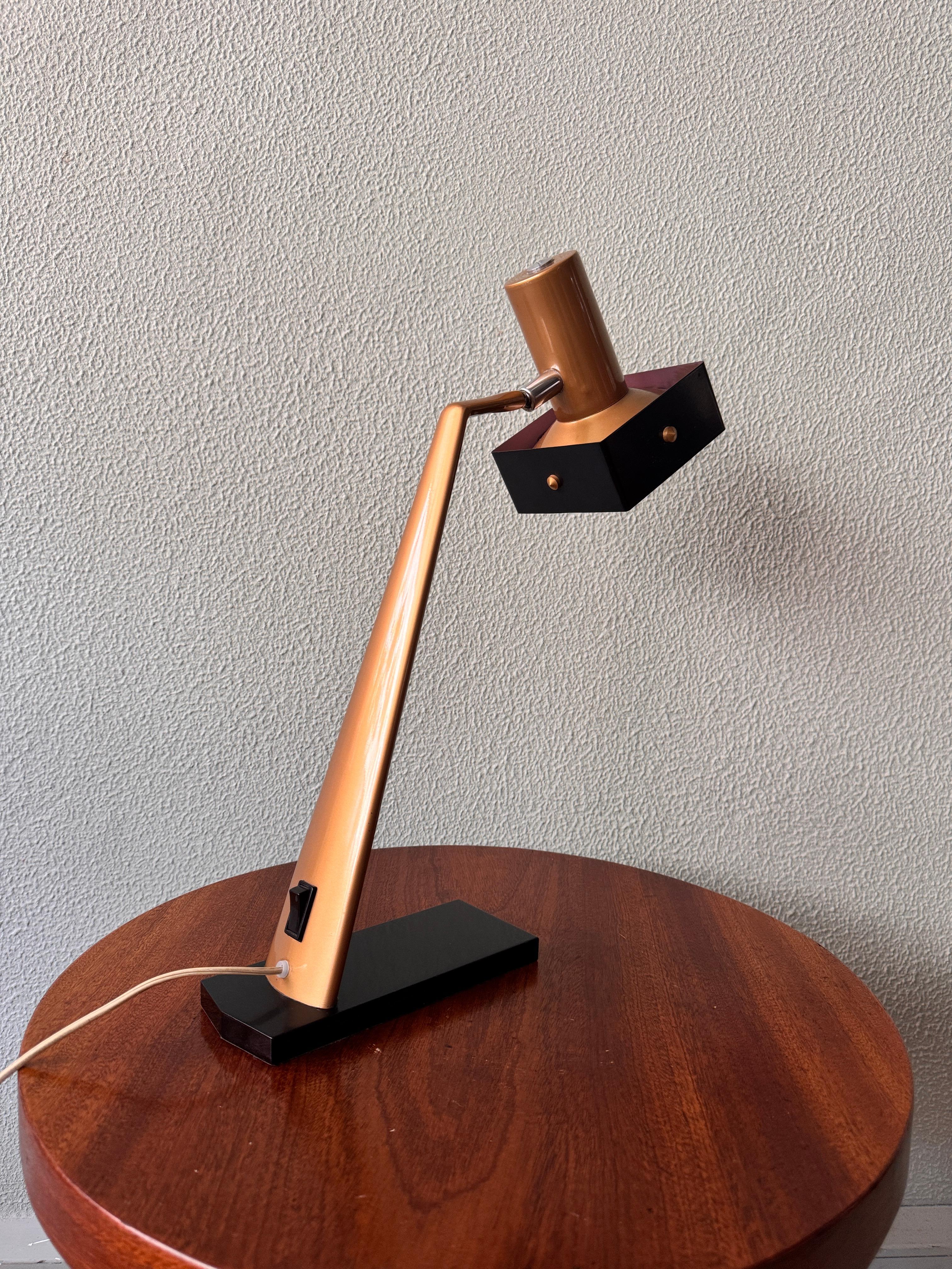 Mid-Century Gold and Black Metal 