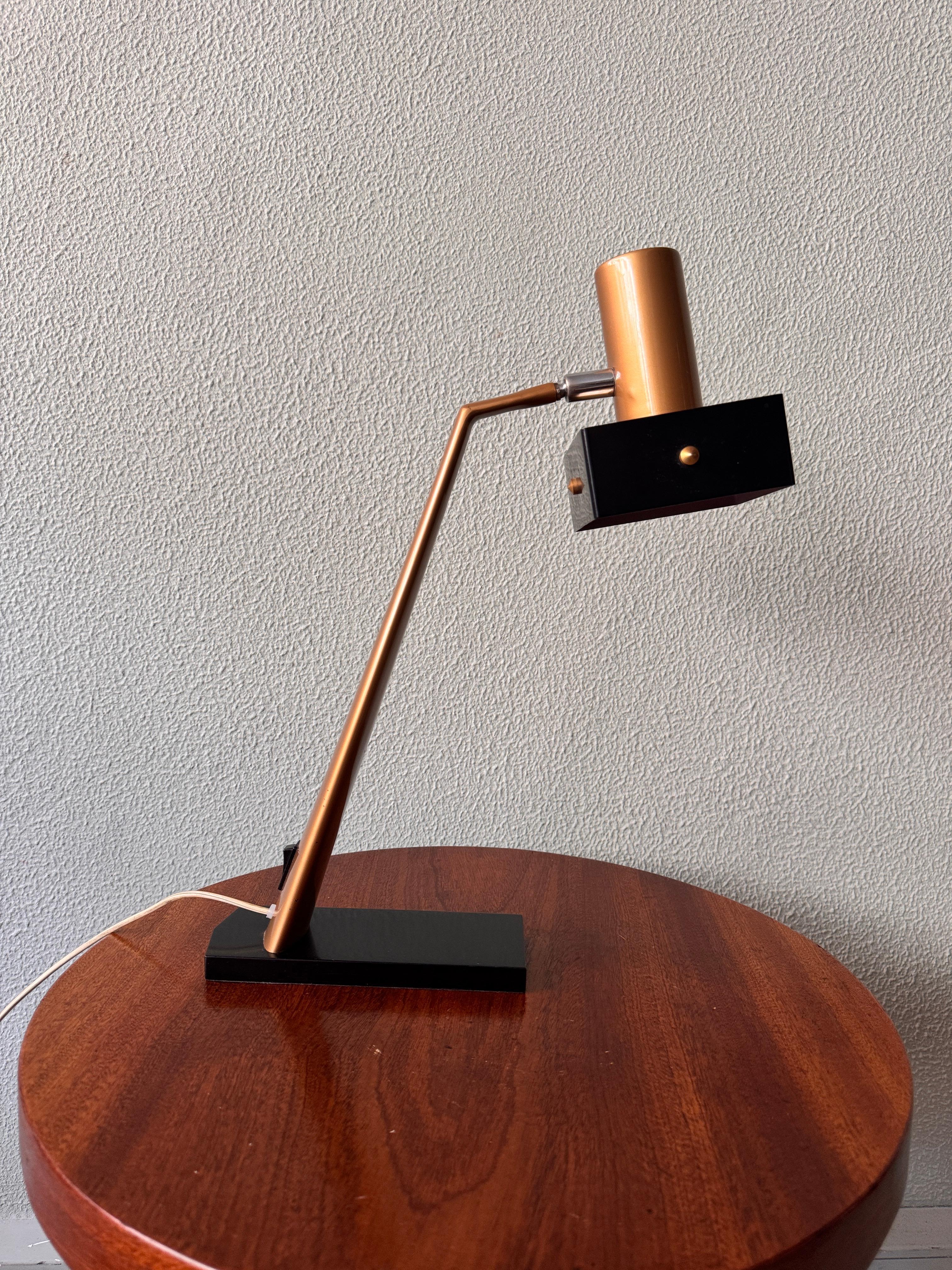 Mid-Century Gold and Black Metal 