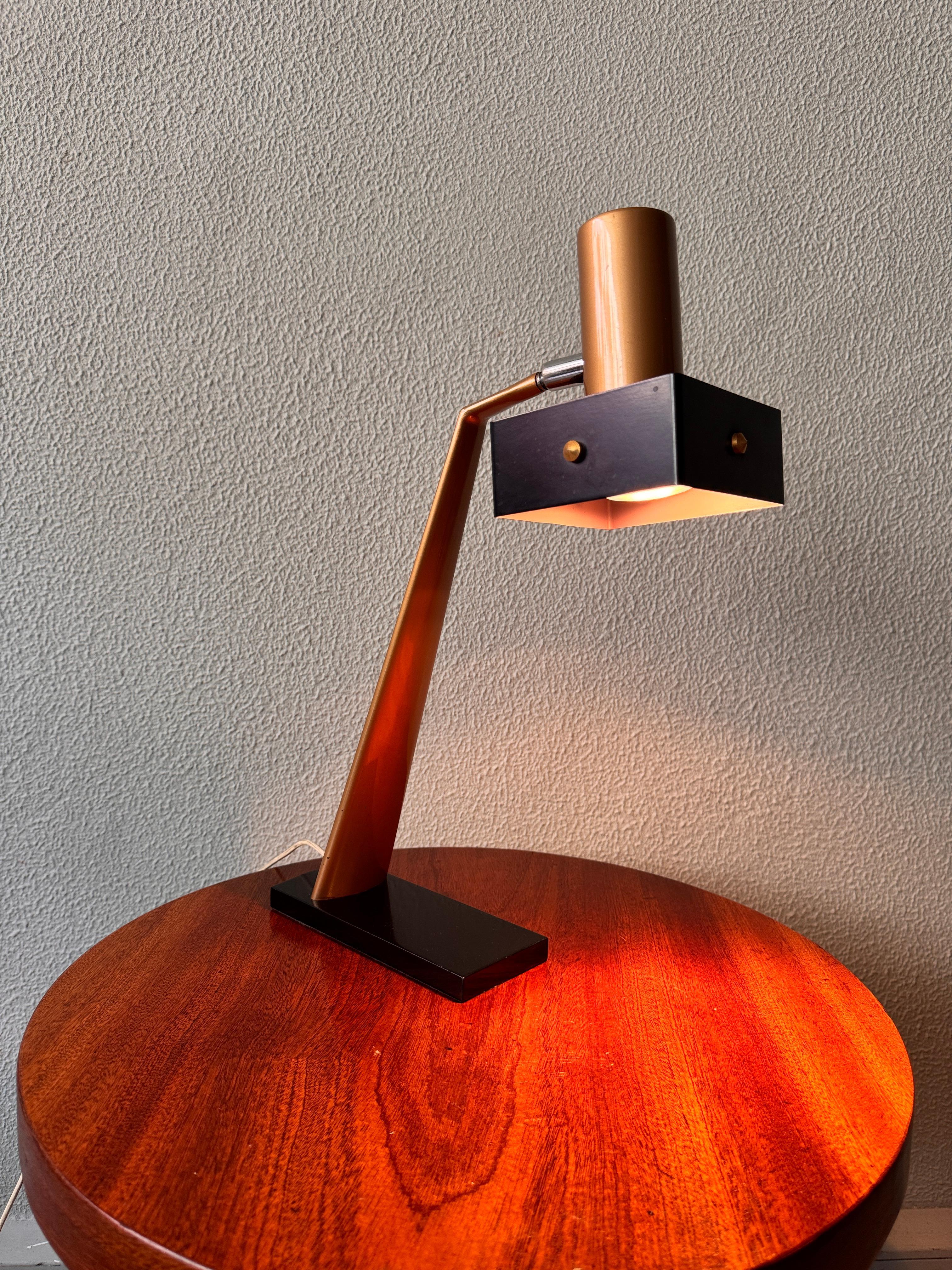 Mid-Century Gold and Black Metal 