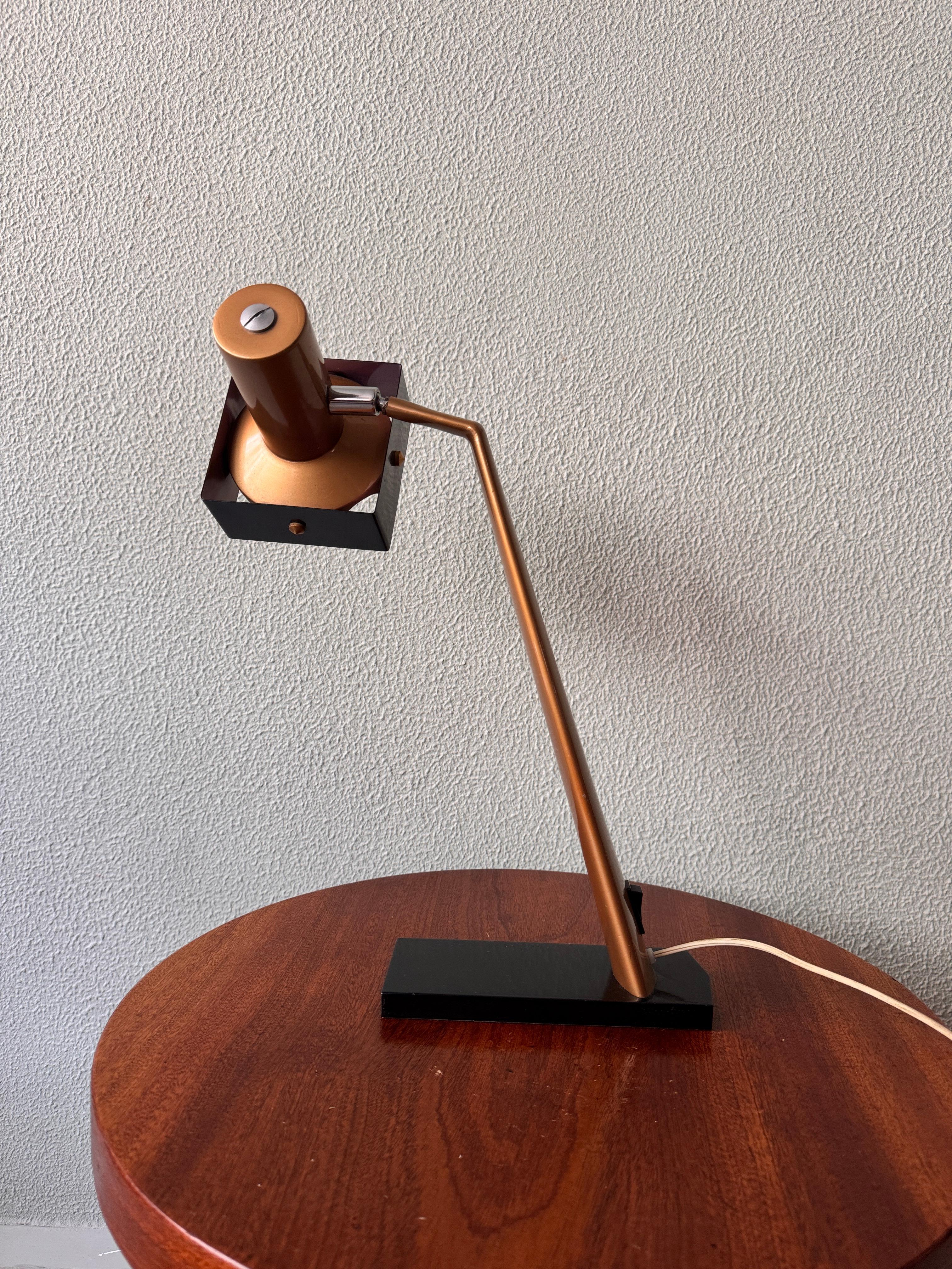 Mid-Century Modern Mid-Century Gold and Black Metal 