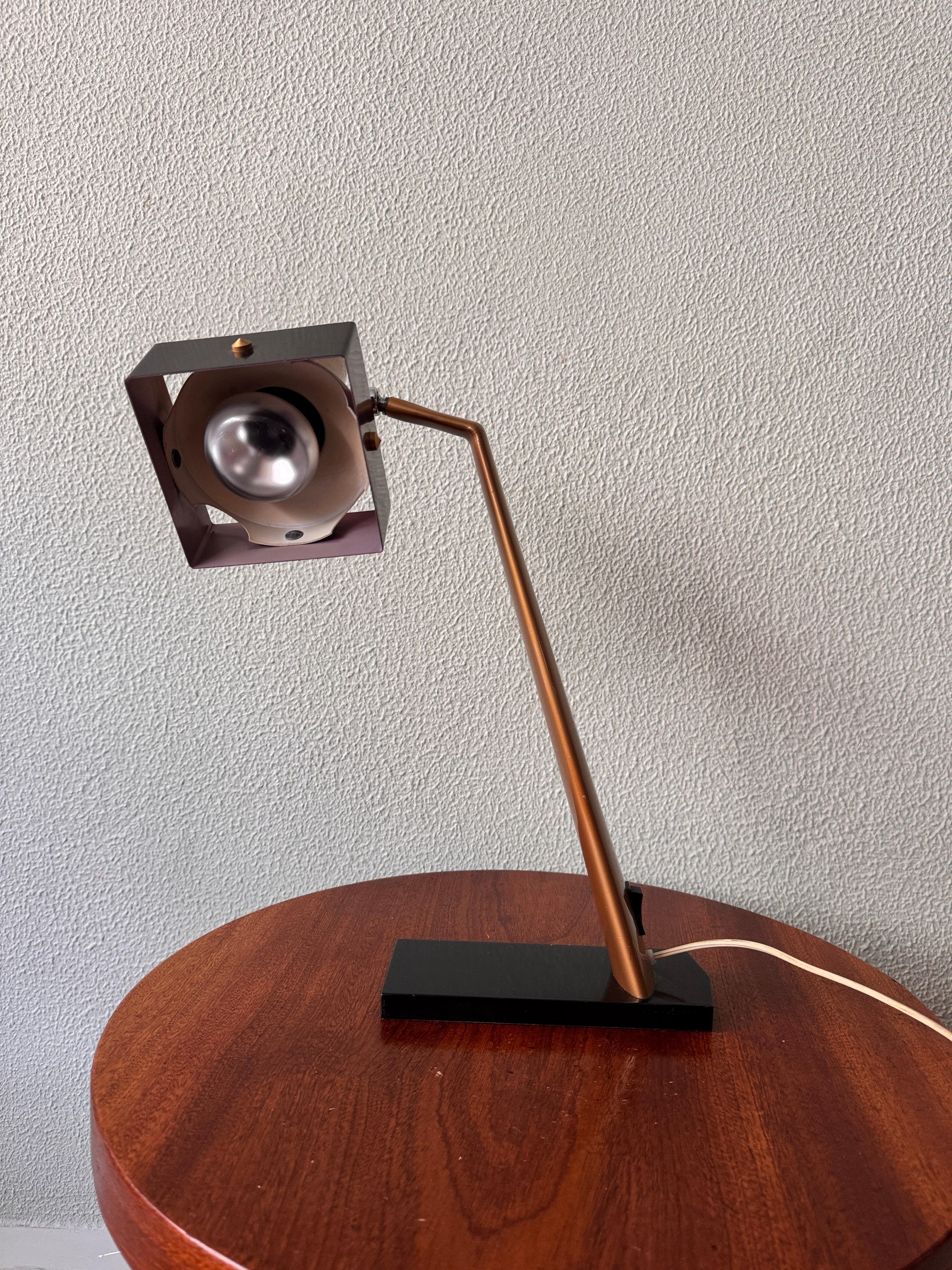 Spanish Mid-Century Gold and Black Metal 