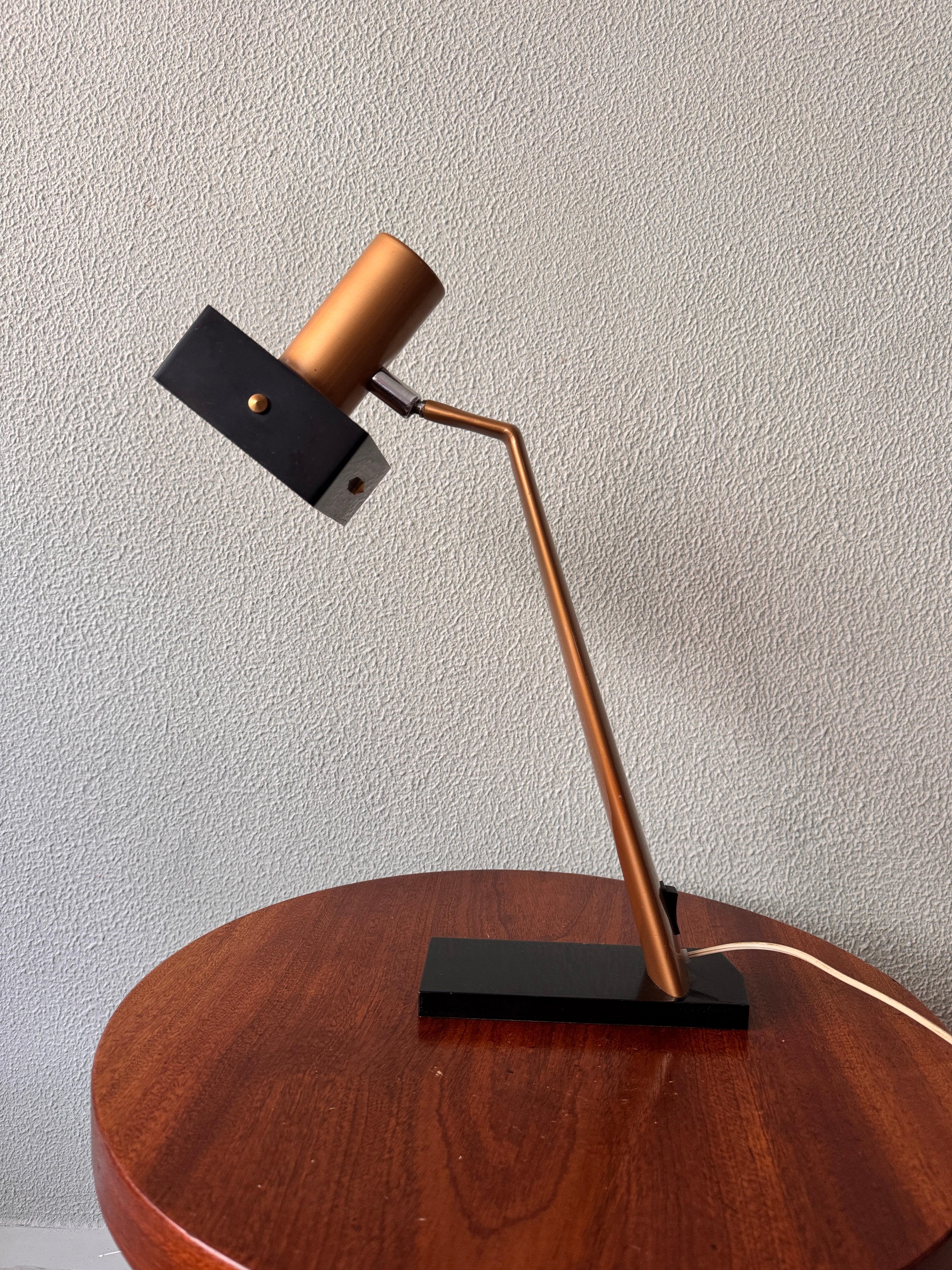 Mid-Century Gold and Black Metal 