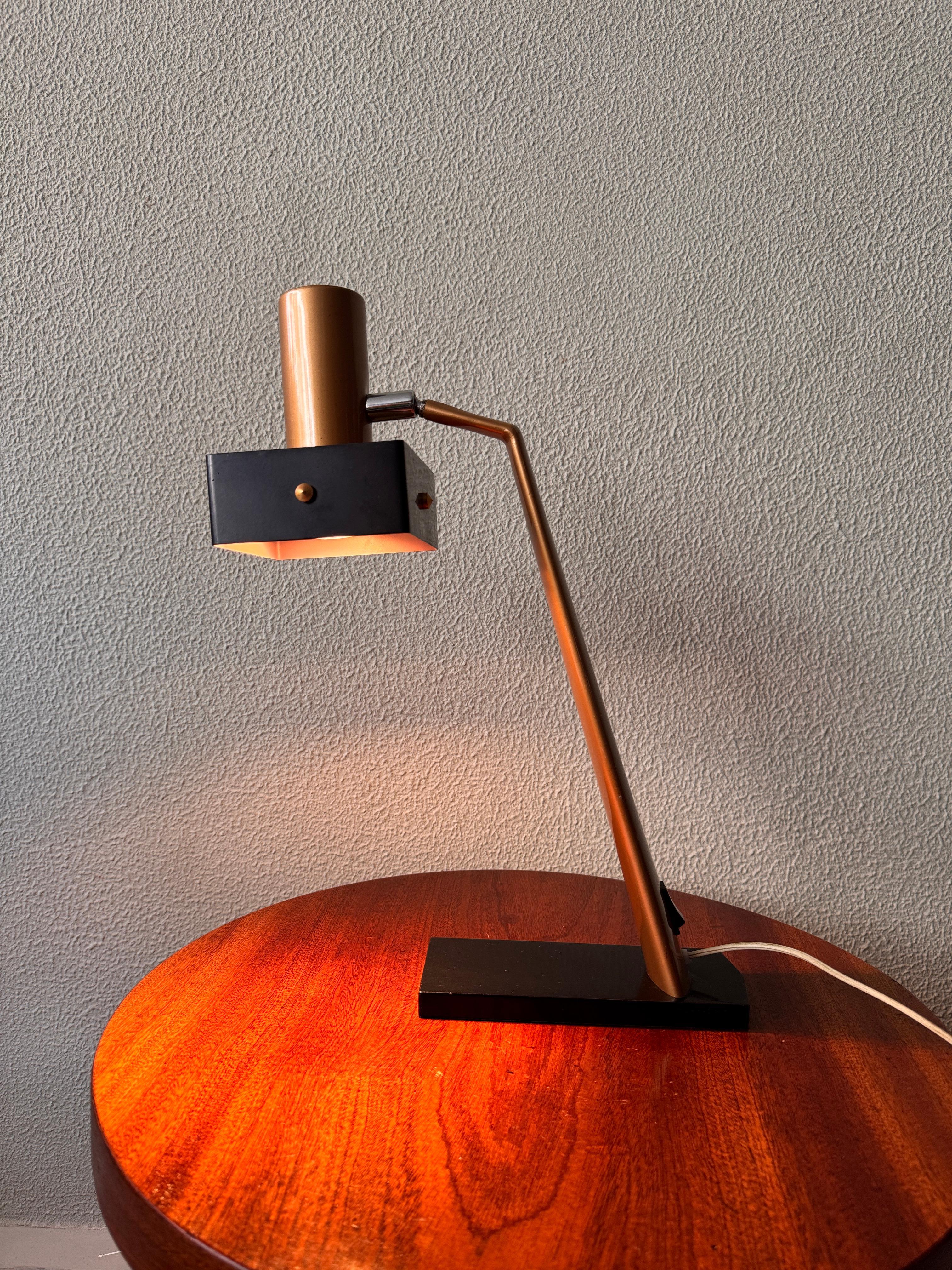 Mid-Century Gold and Black Metal 