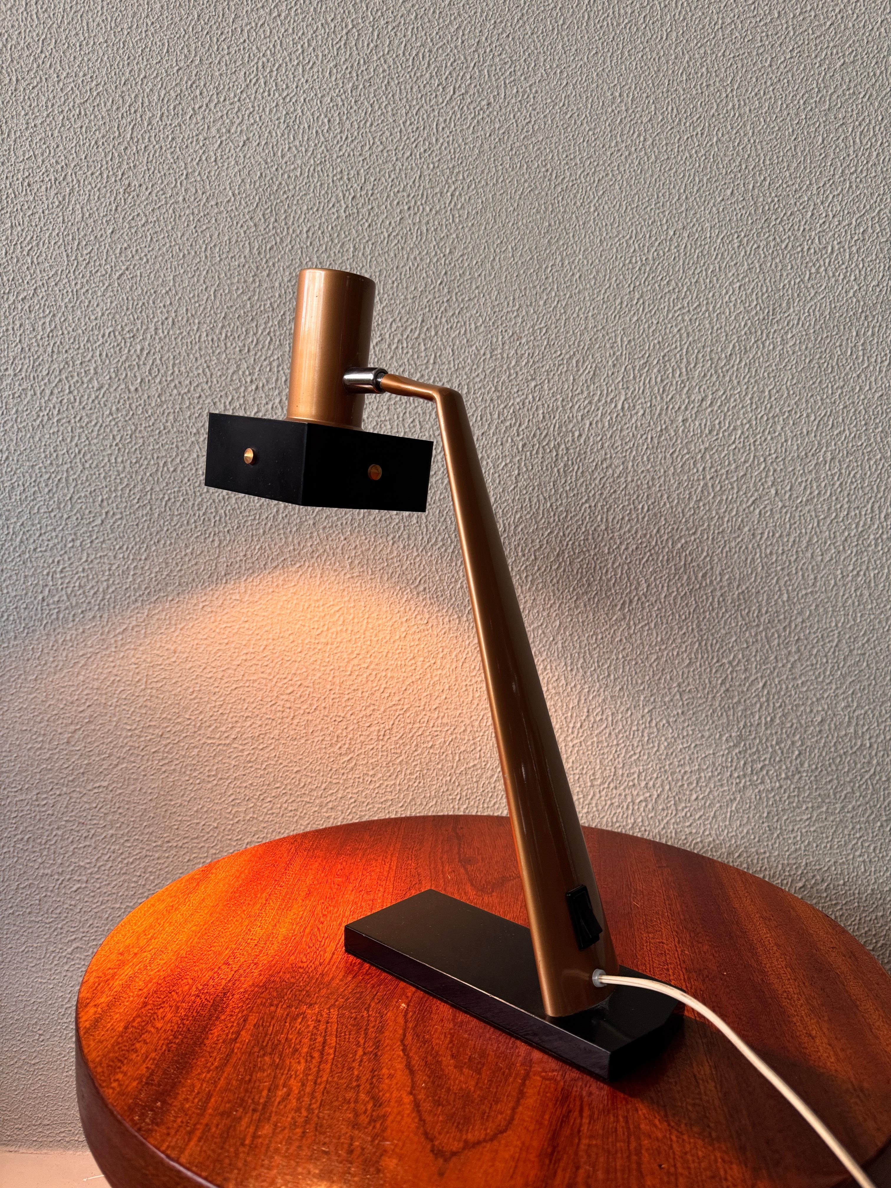 Mid-Century Gold and Black Metal 