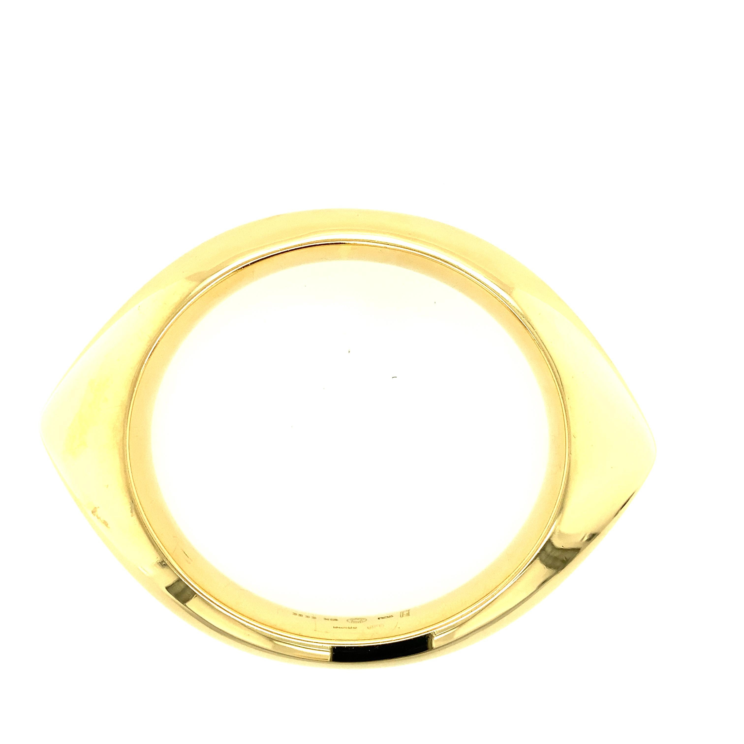 Modern Mid-Century Gold Bangle Bracelet by Nanna DItzel for Georg Jensen