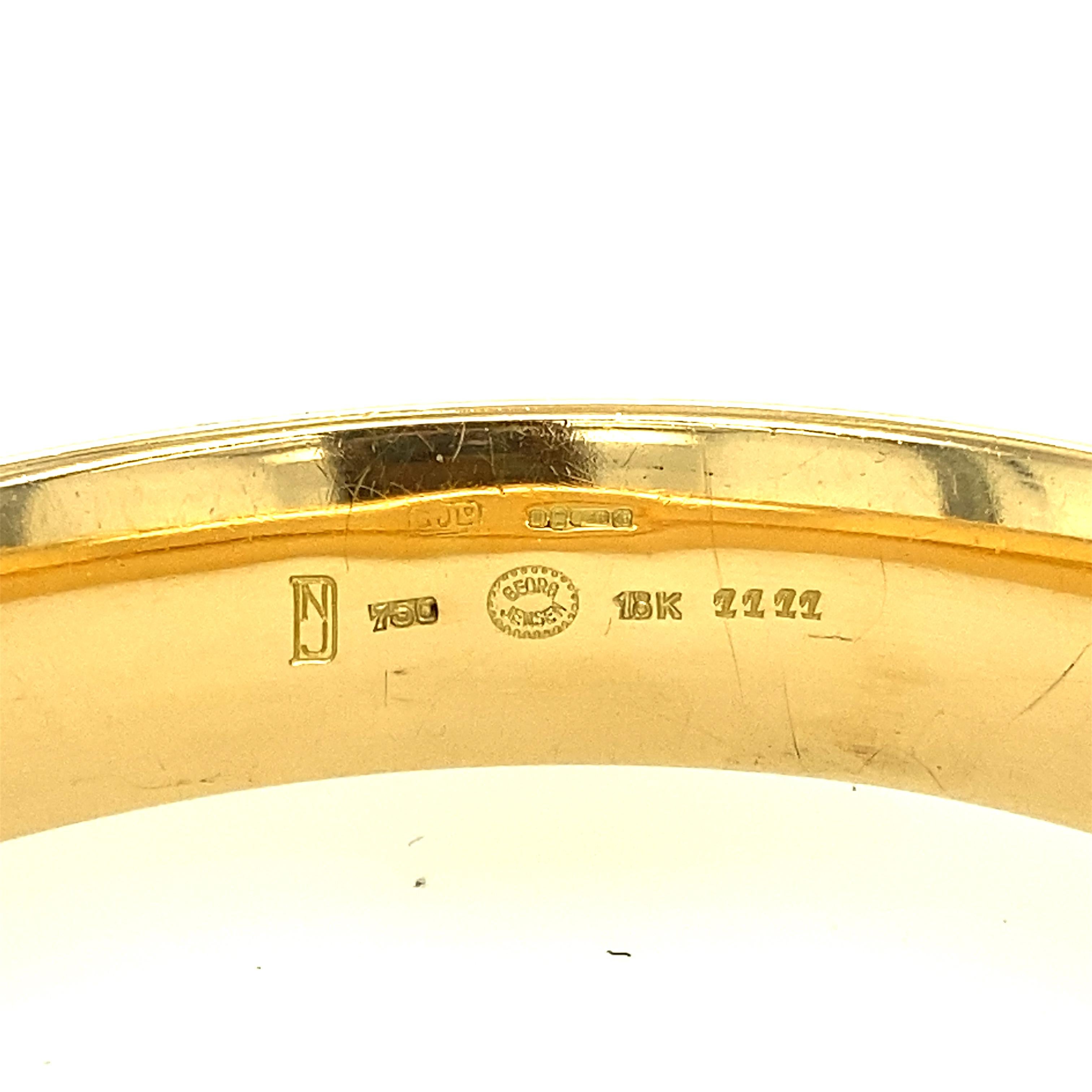 Mid-Century Gold Bangle Bracelet by Nanna DItzel for Georg Jensen In Good Condition In Towson, MD