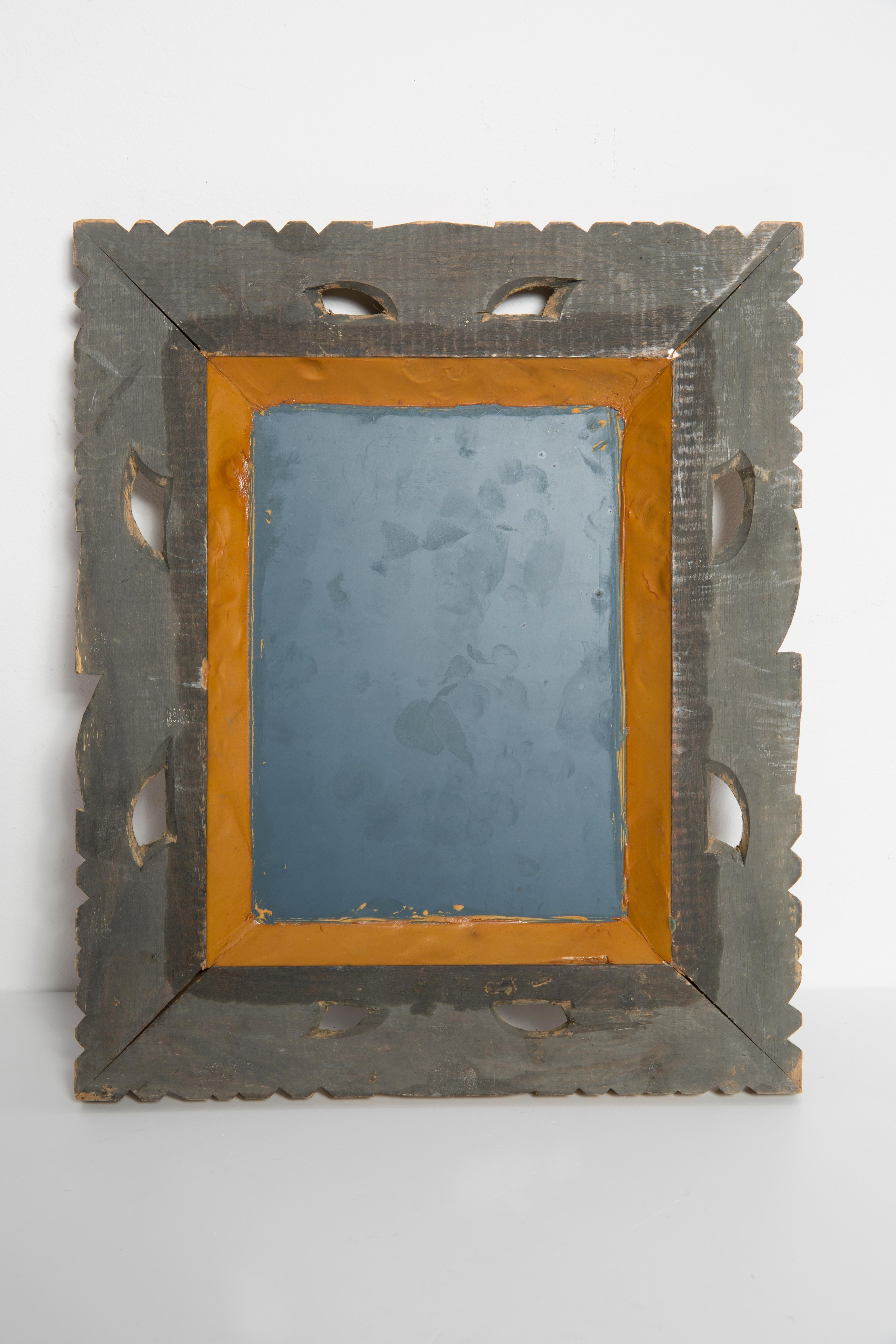 Mirror Decor in oro con cornice in Wood, Italia, 1960 in vendita 3