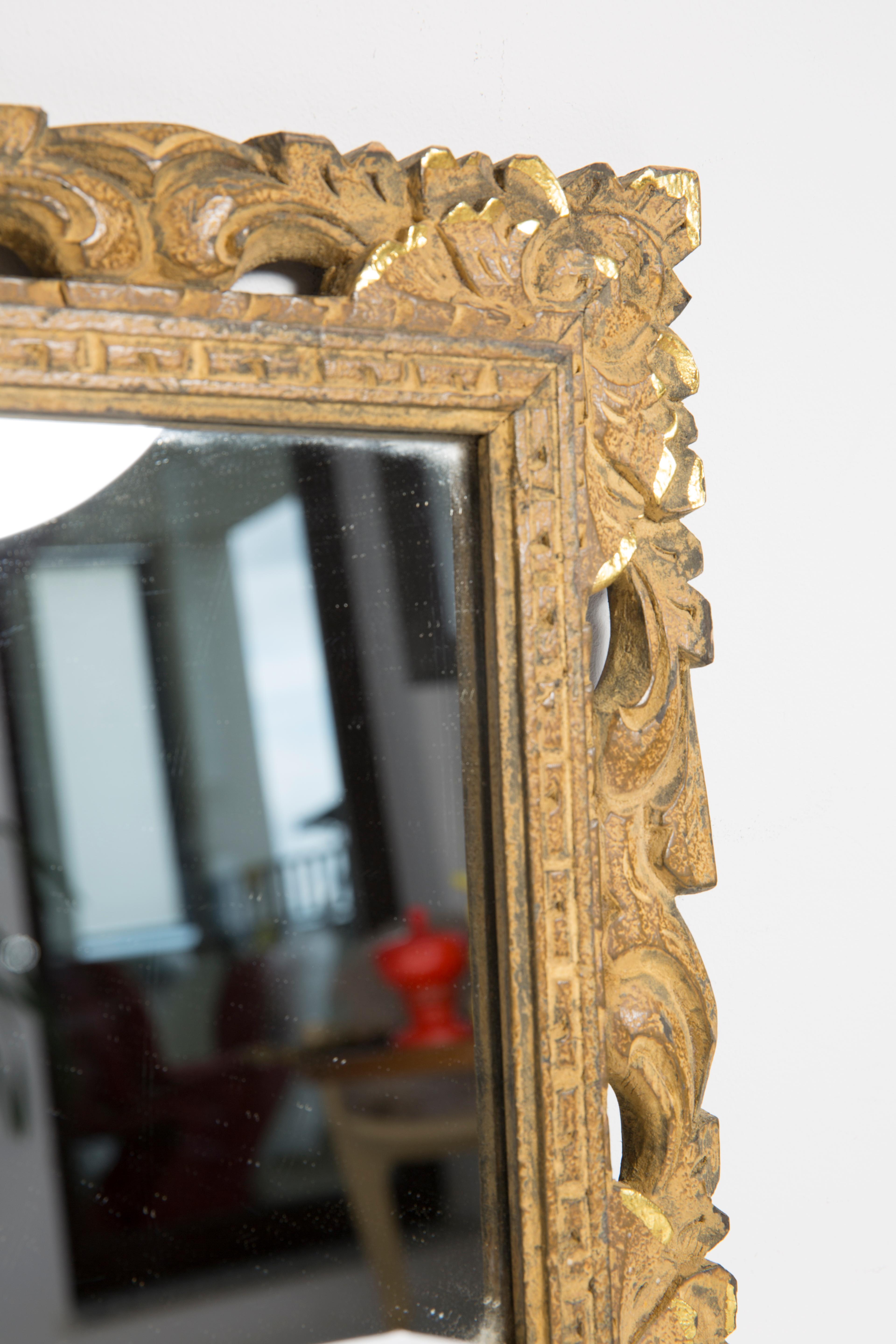 Mirror Decor in oro con cornice in Wood, Italia, 1960 in vendita 2