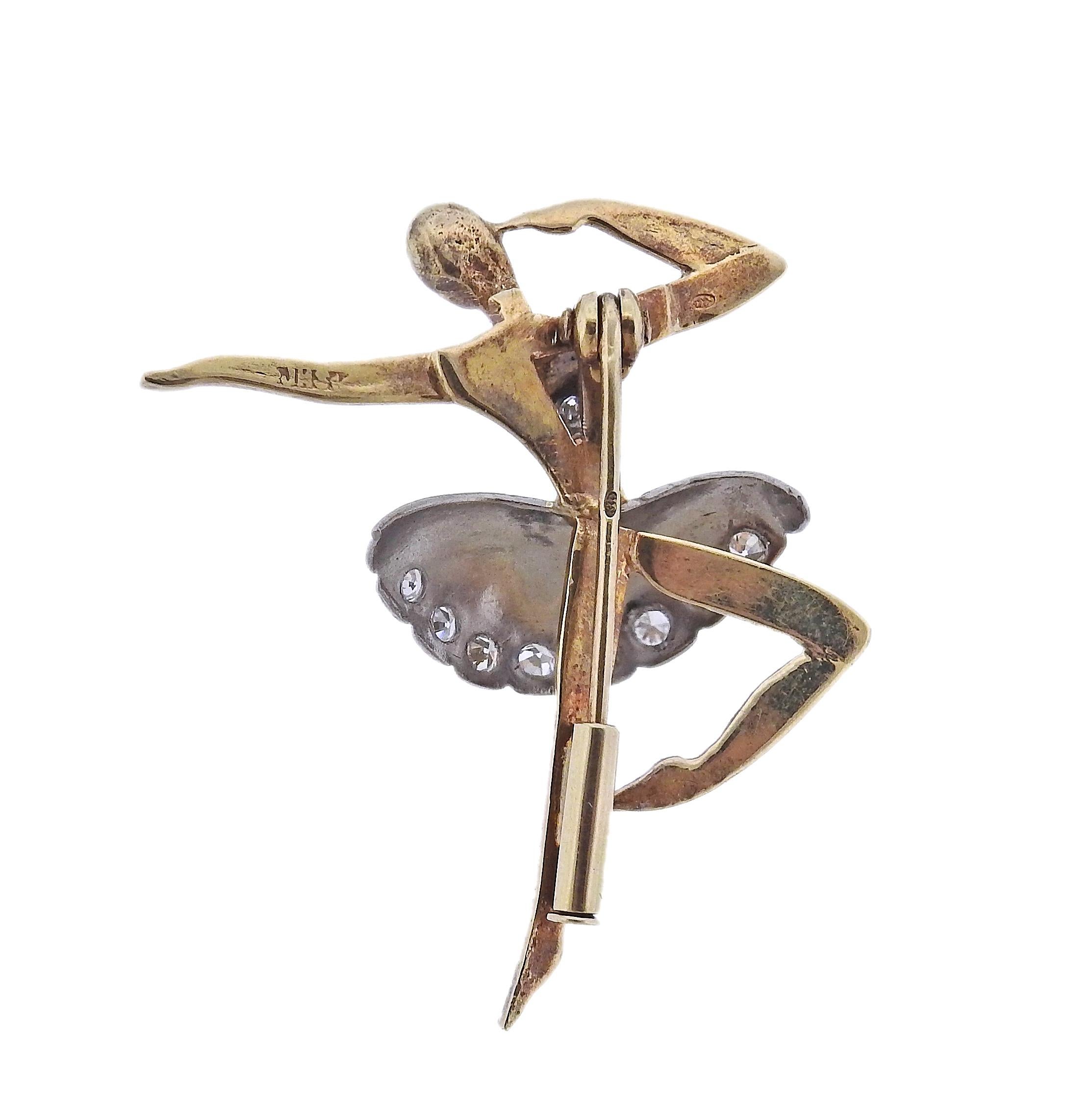 ballerina brooch vintage