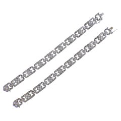 Mid Century Gold Diamond Choker Necklace Bracelet Set