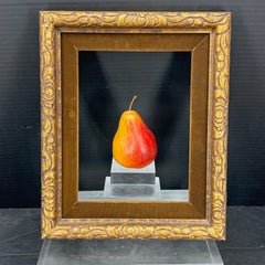 Cornice d'arte in legno dorato del metà del secolo scorso con fodera