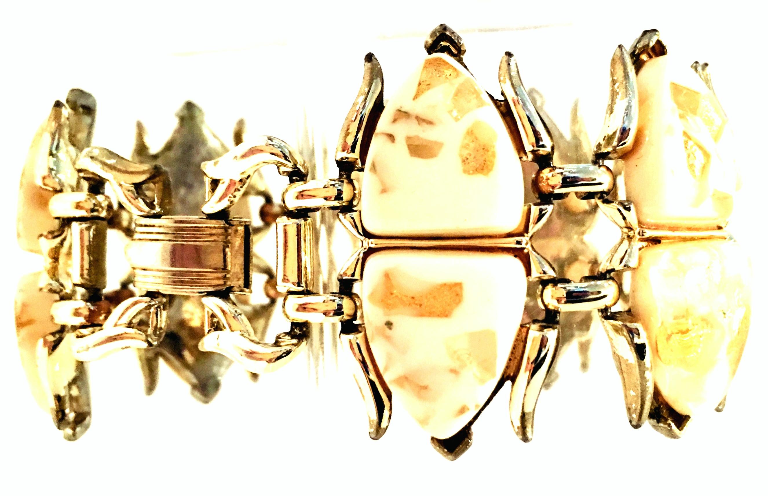 Mid-20th Century Gold, Lucite Confetti, 