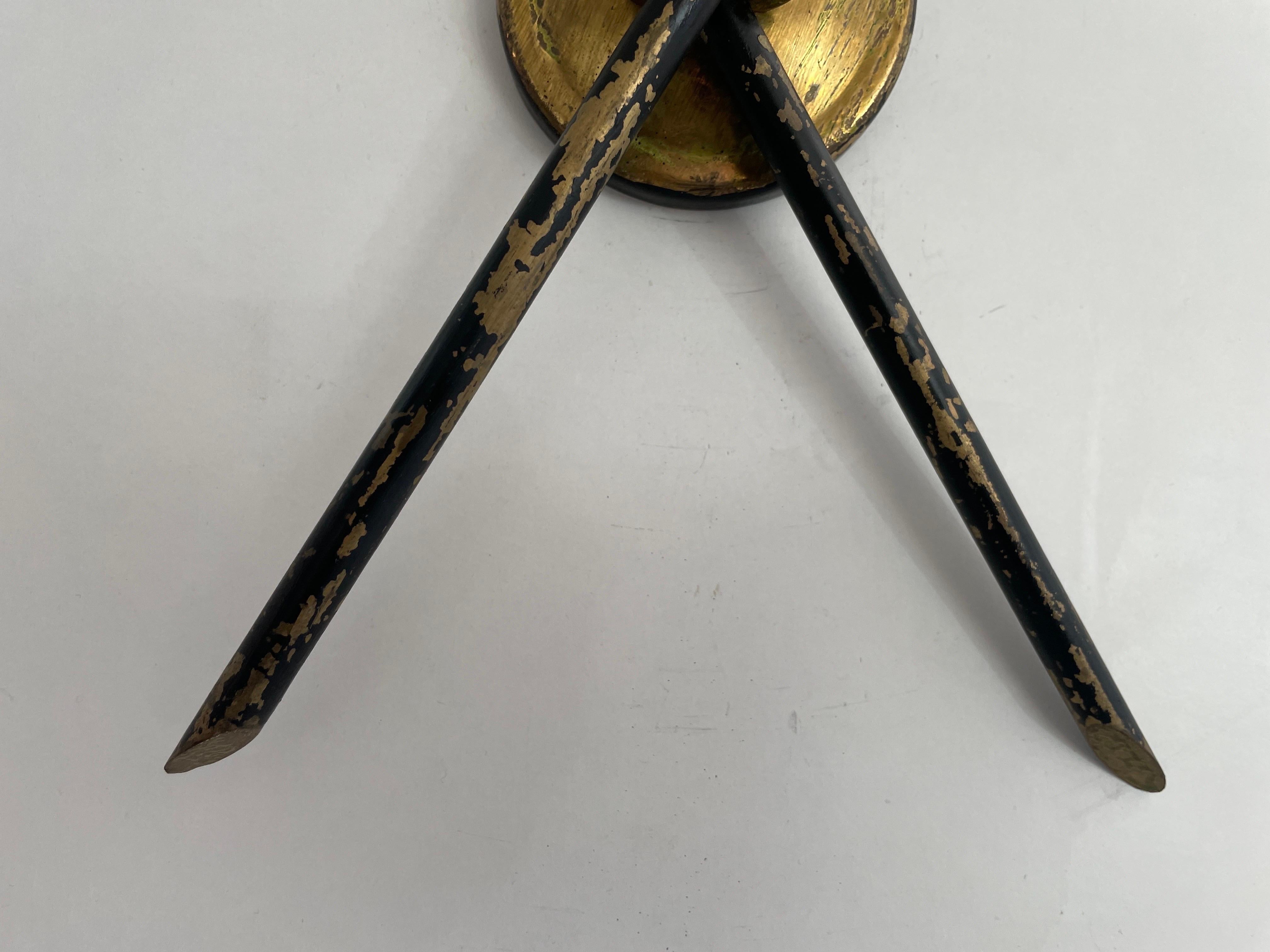 Rare applique en métal doré du milieu du siècle, 1950, France en vente 4