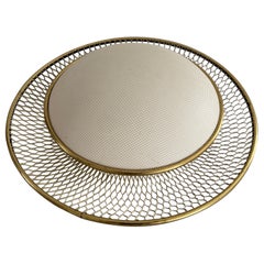 Goldfarbene Metalldraht- und Kunststoff-Deckenleuchte von Erco, 1950er Jahre, Deutschland