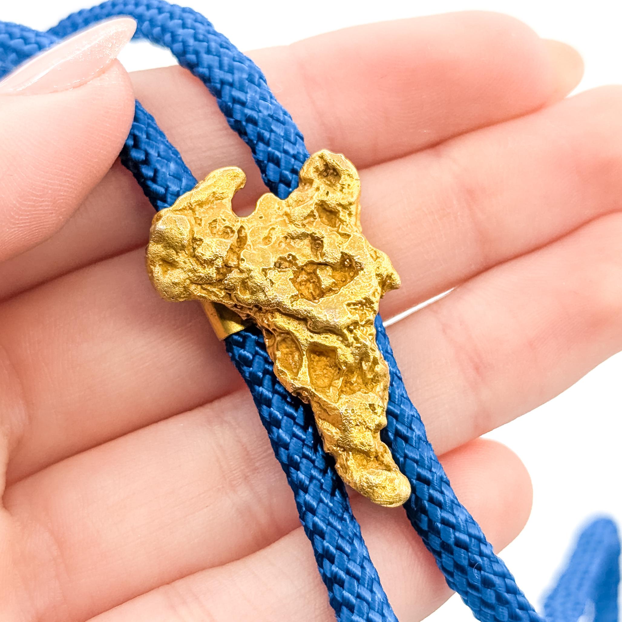 Bolo con pepita d'oro di metà secolo in 22k In condizioni ottime in vendita a Bloomington, MN