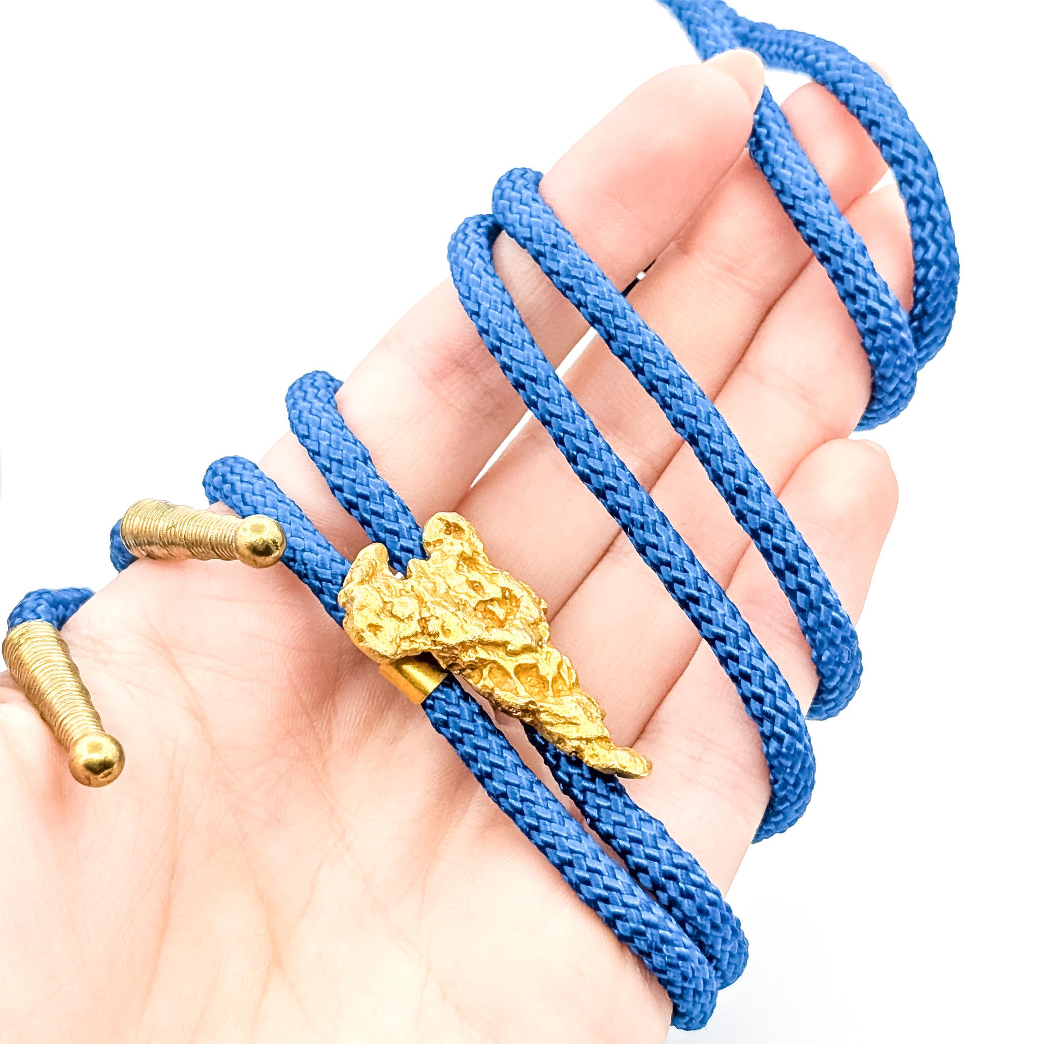 da uomo o donna Bolo con pepita d'oro di metà secolo in 22k in vendita