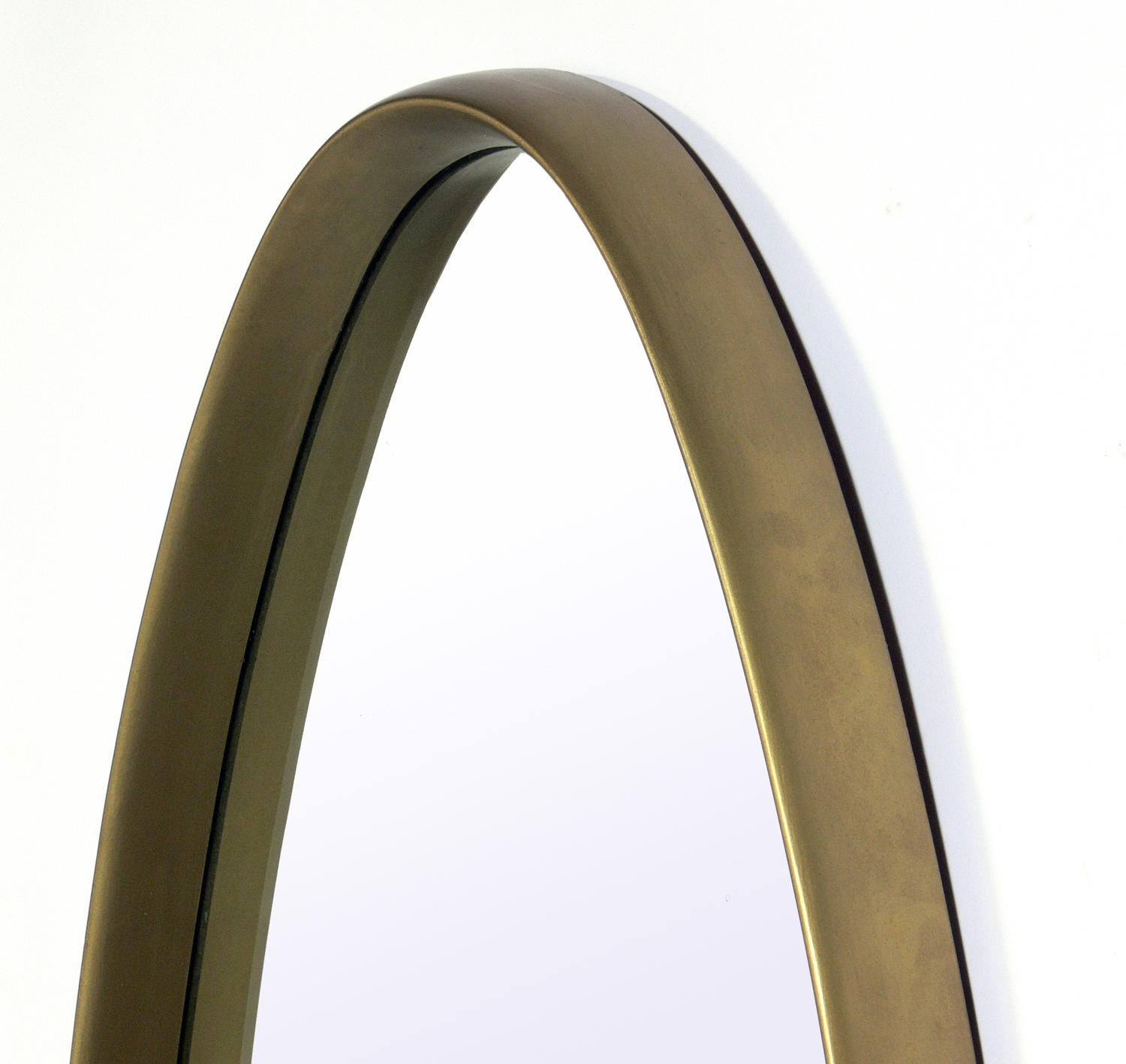 Mid-Century Modern Midcentury Gold Oval Mirror