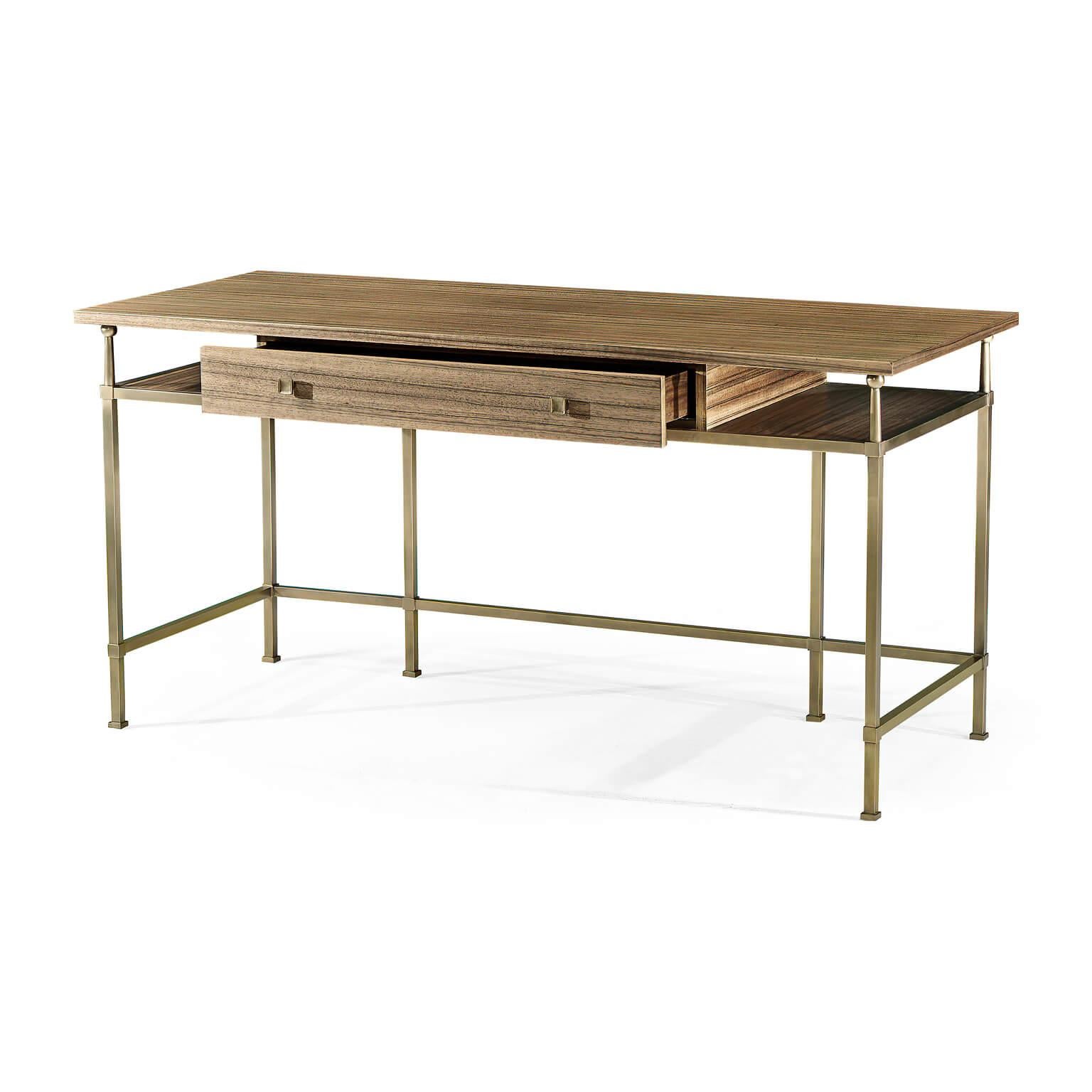 Mid-Century Modern Midcentury Golden Desk For Sale