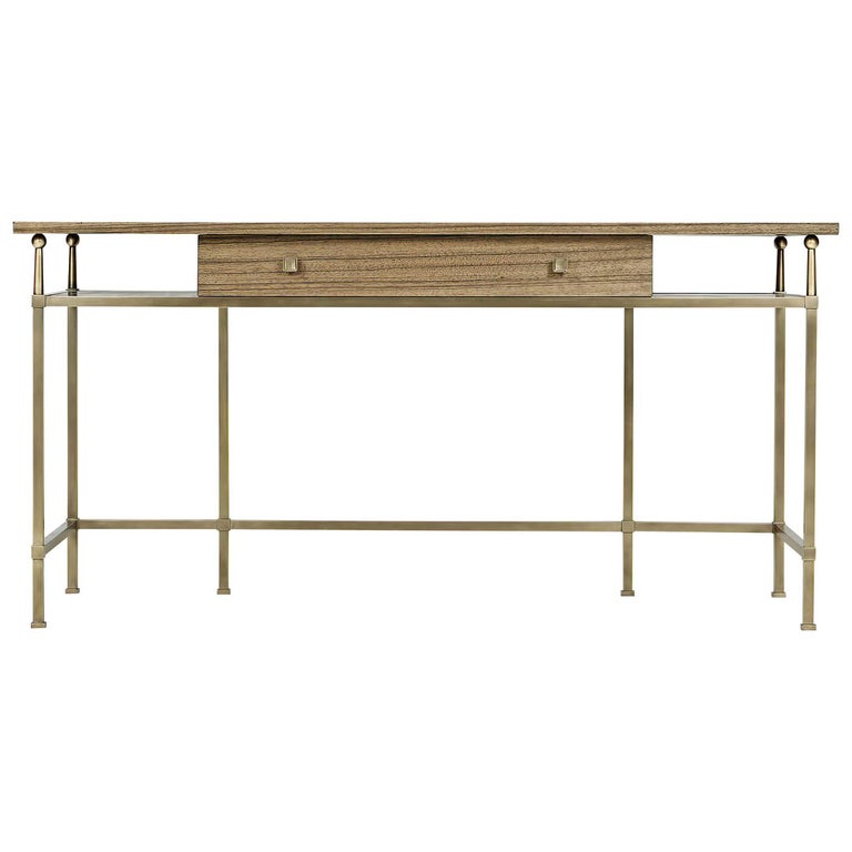 Midcentury Golden Desk For Sale at 1stDibs