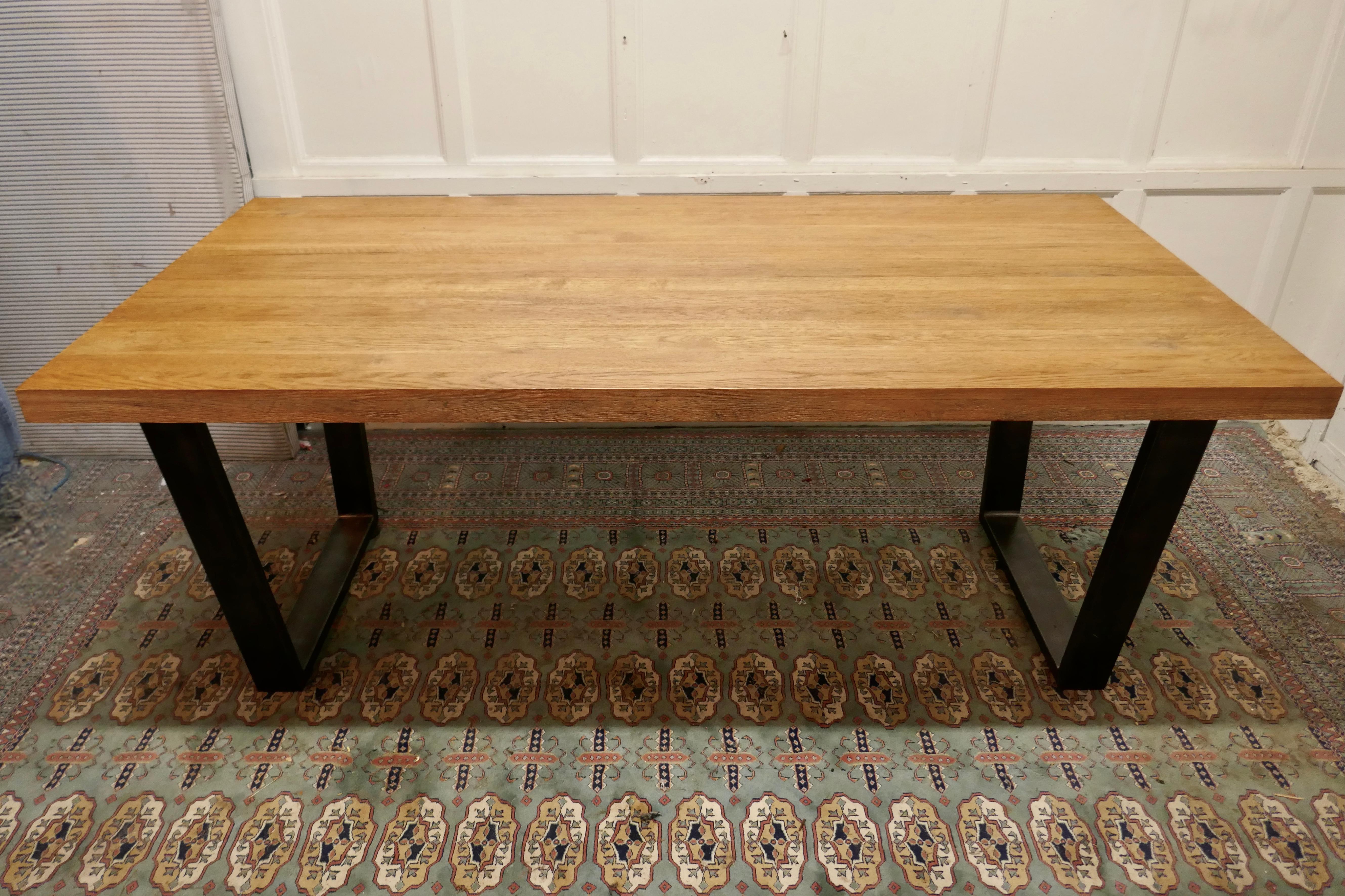 Mid Century Golden Oak Extending Dining Table  Golden Oak 9ft6