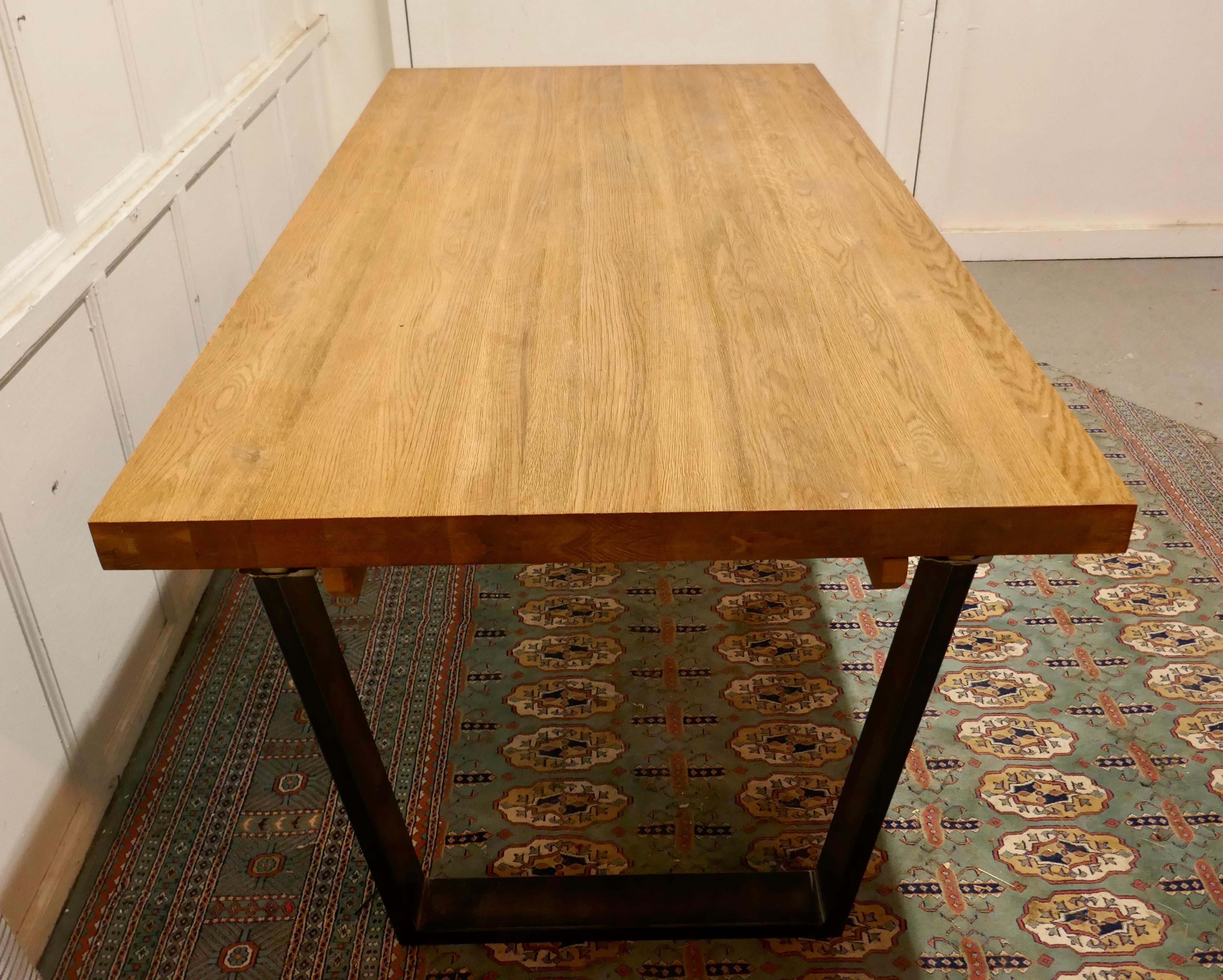 Mid Century Golden Oak Extending Dining Table  Golden Oak 9ft6