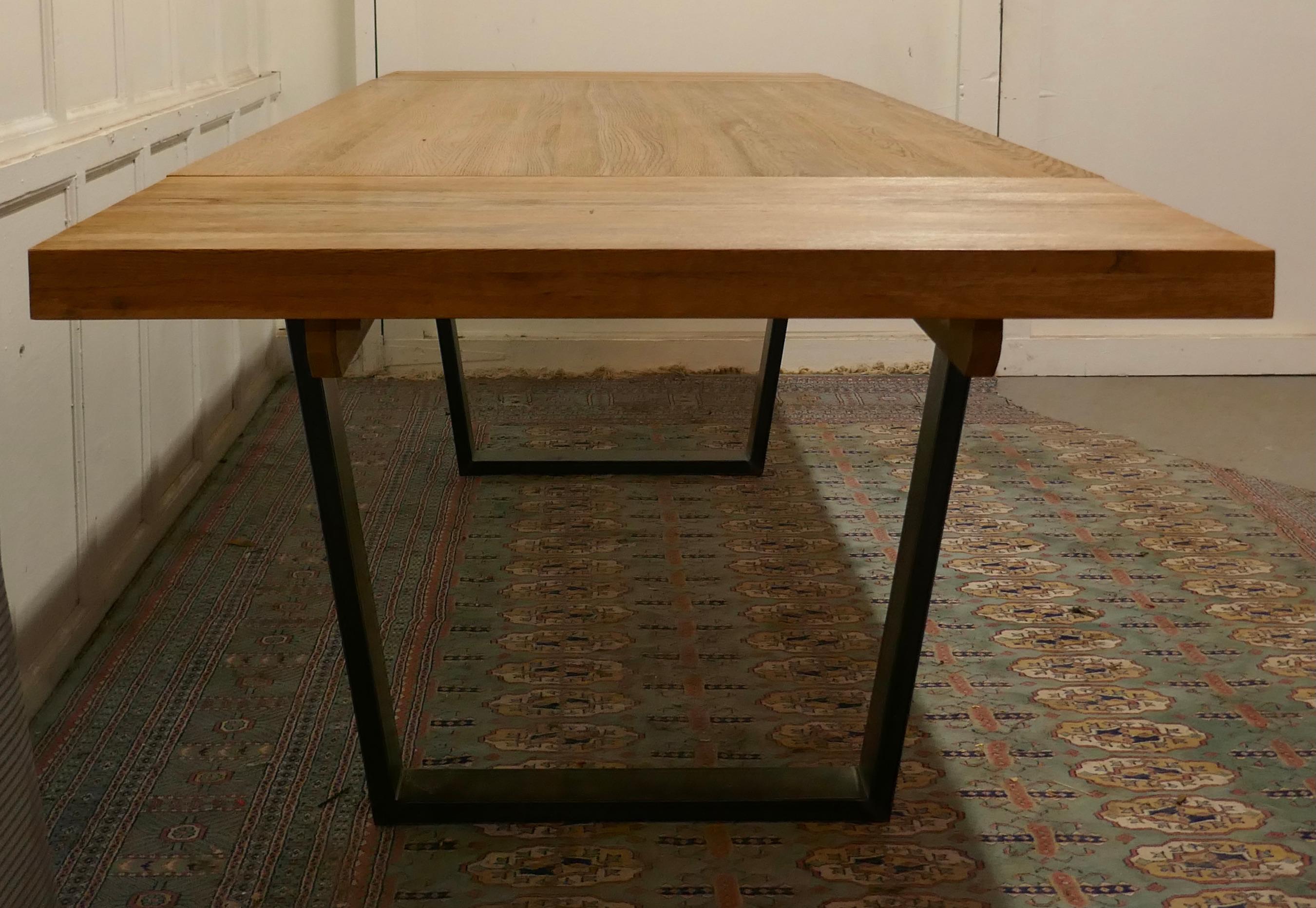 20th Century Mid Century Golden Oak Extending Dining Table  Golden Oak 9ft6