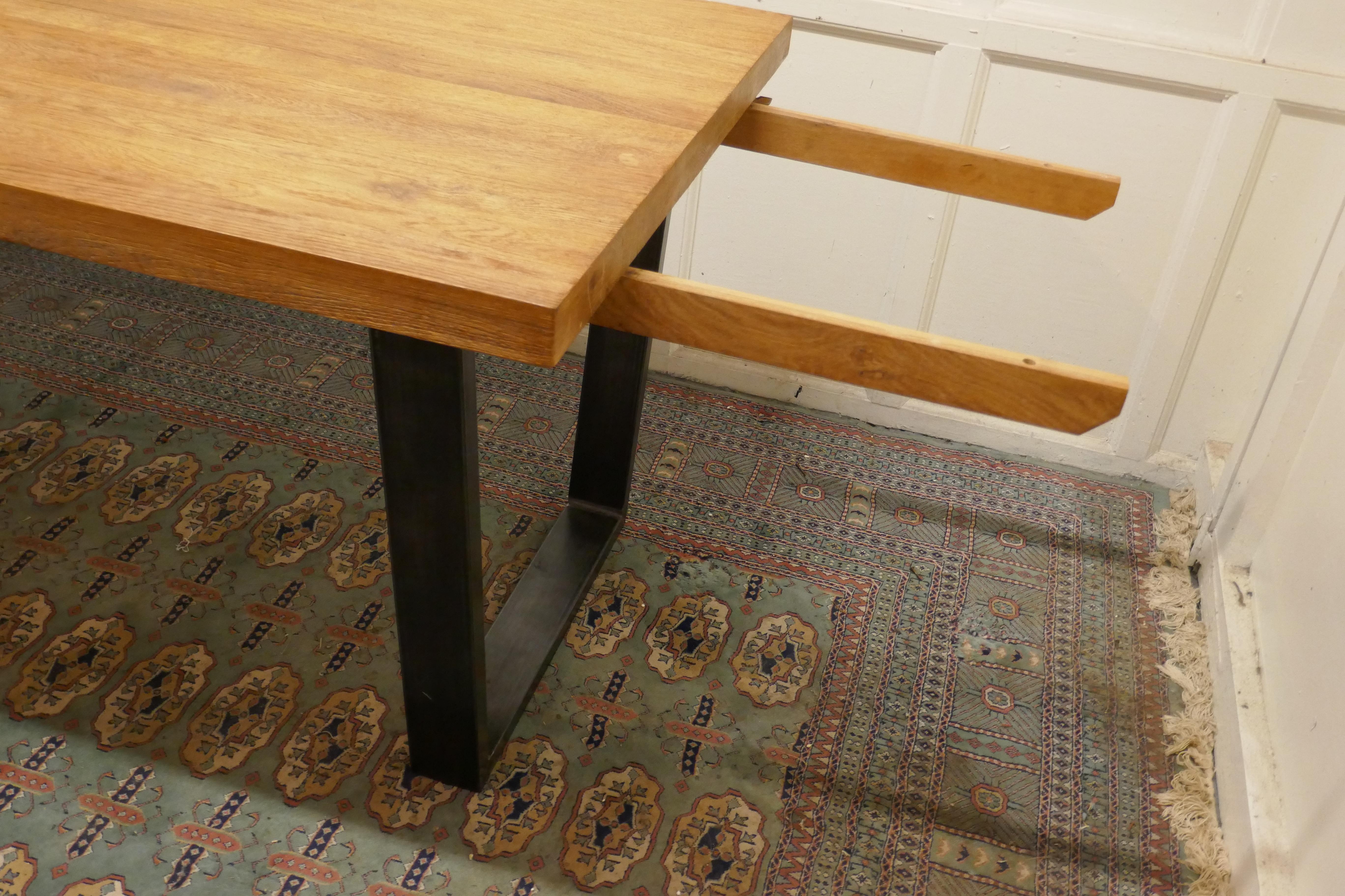 Mid Century Golden Oak Extending Dining Table  Golden Oak 9ft6