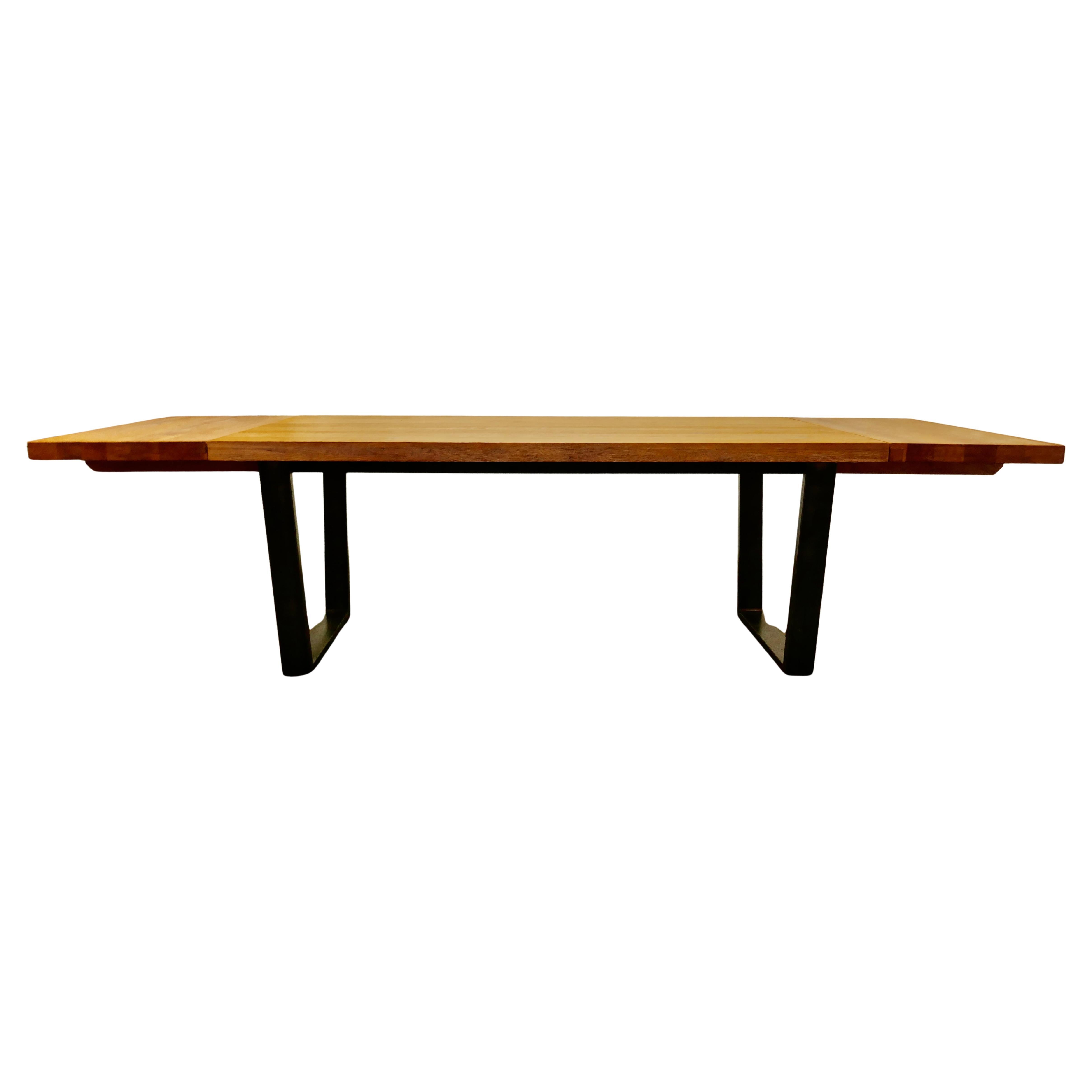 Mid Century Golden Oak Extending Dining Table  Golden Oak 9ft6" Modernist