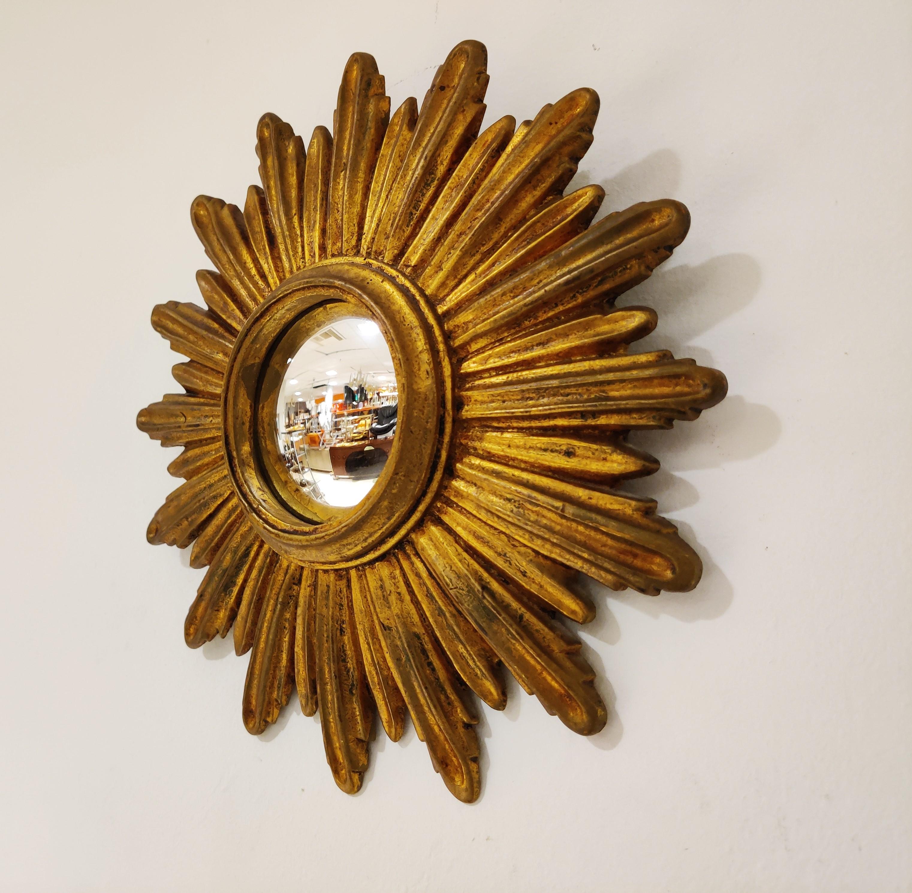 Empire Midcentury Golden Sunburst Mirror, 1960s