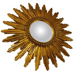 Midcentury Golden Sunburst Mirror, 1960s