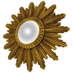 Midcentury Golden Sunburst Mirror, 1960s