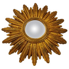 Midcentury Golden Sunburst Mirror, 1960s