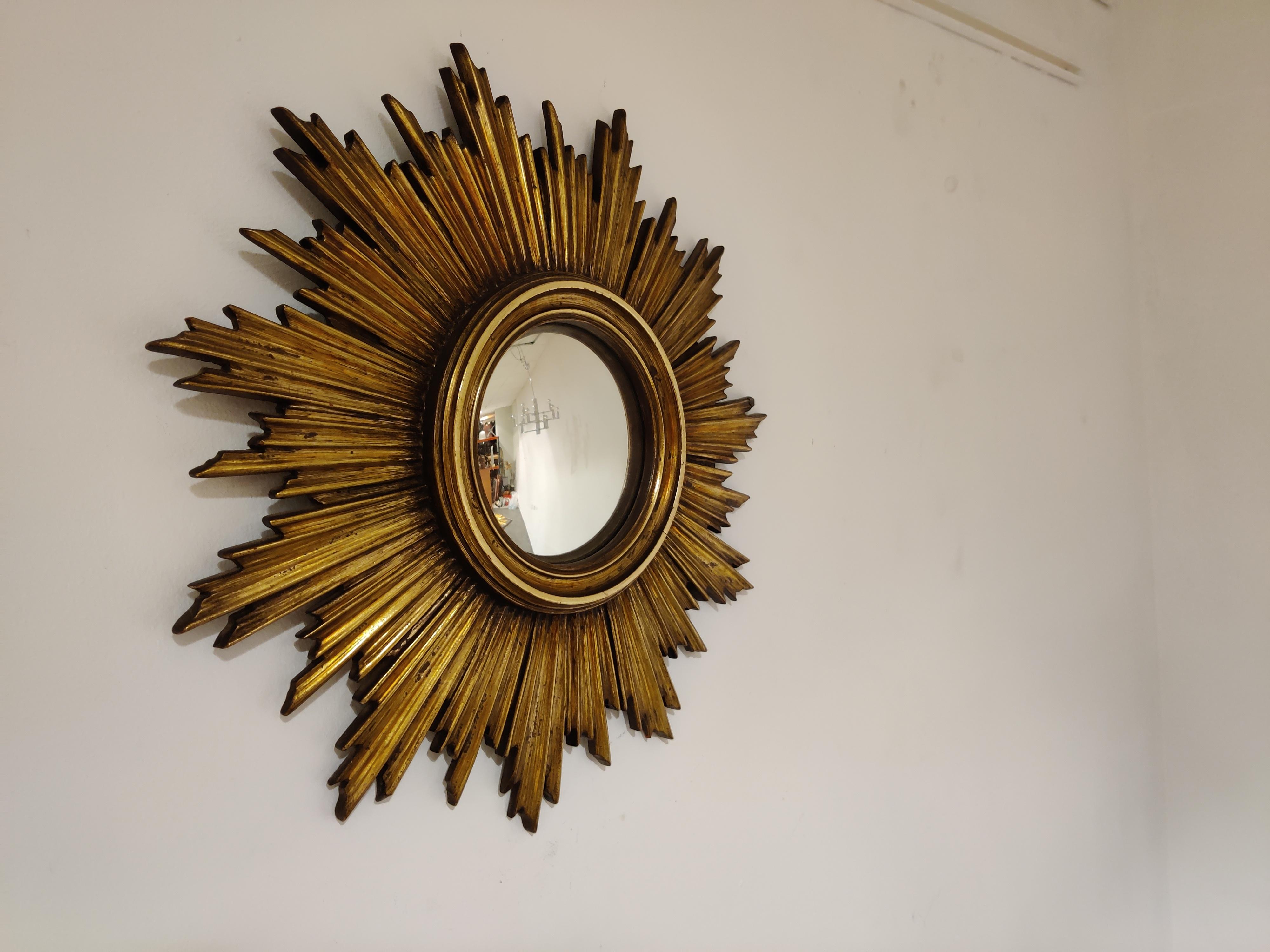 Empire Mid Century Golden Sunburst Mirror