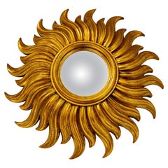 Midcentury Golden Sunburst Mirror