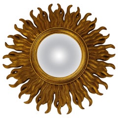 Midcentury Golden Sunburst Mirror