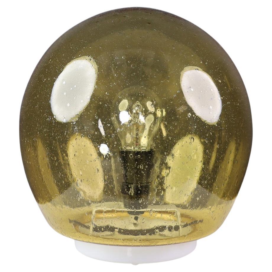 Mid-Century Golden/Yellow Murano Glass Table Lamp, Italy 1970s