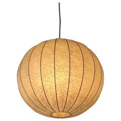 Lámpara colgante o colgante Globe Cocoon Goldkant de mediados de siglo Alemania Años 60