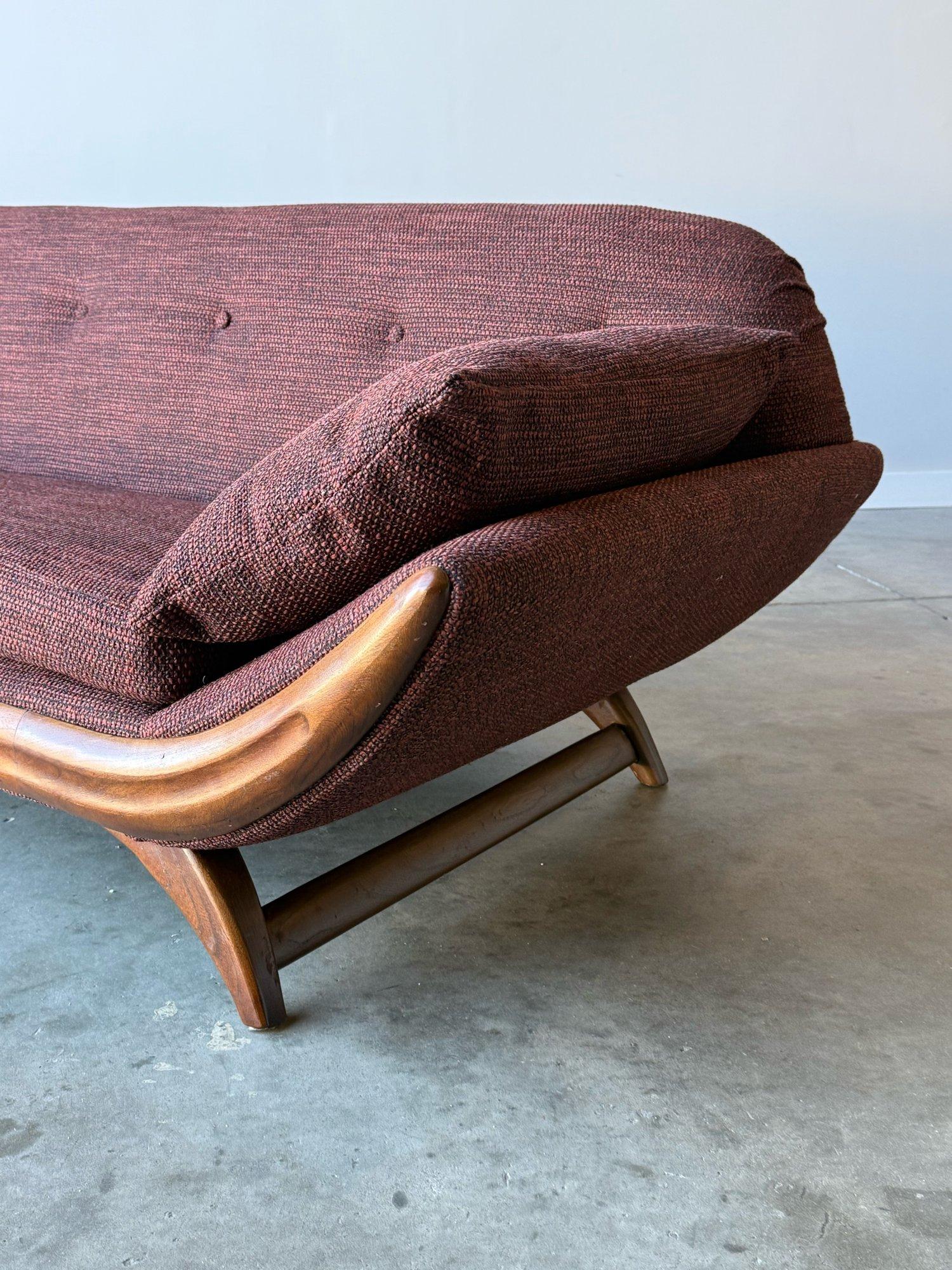 American Mid-Century Gondola Sofa in the Style of Adrian Pearsall
