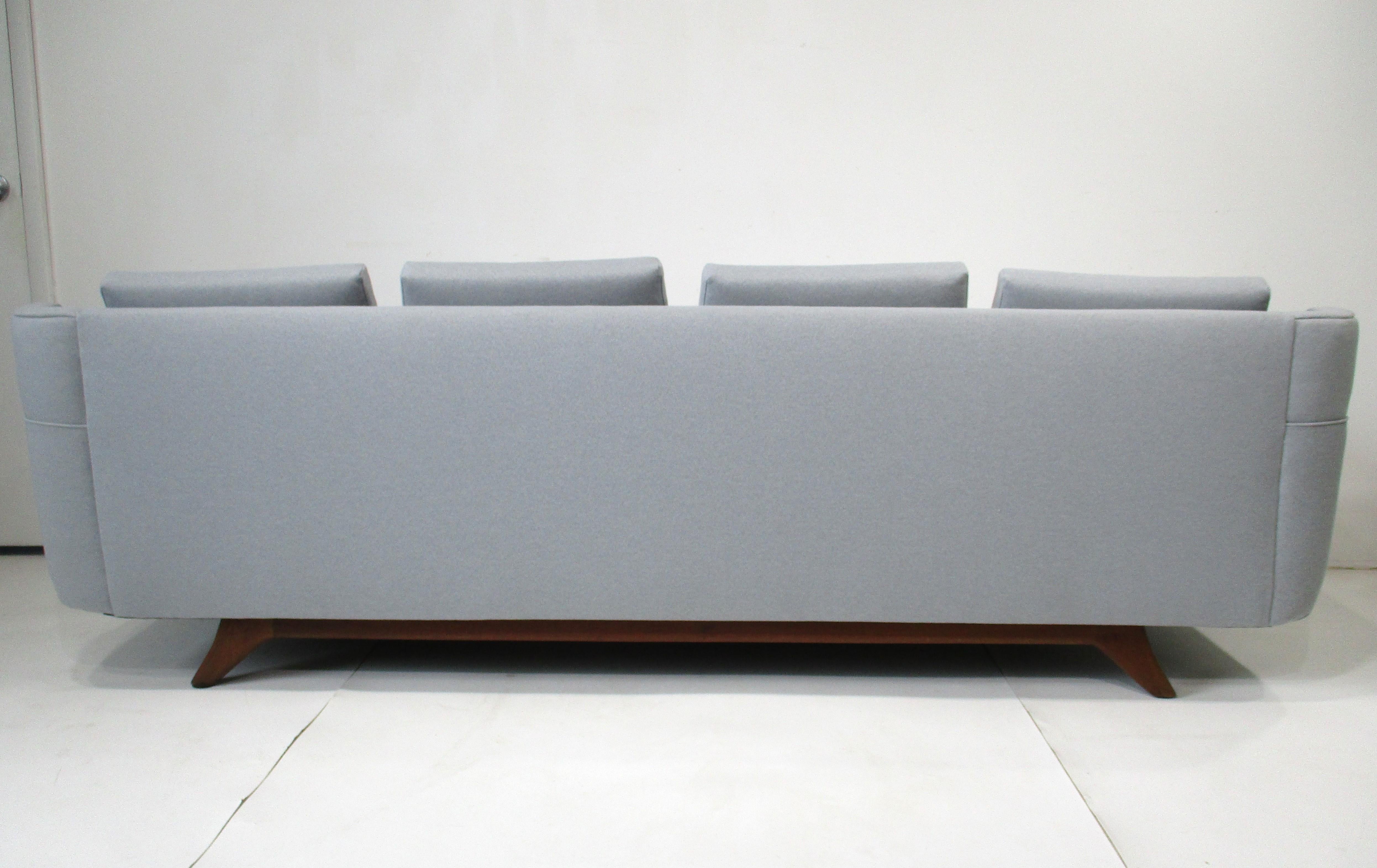 Upholstery Mid Century Gondola Sofa in the style of Vladimir Kagan / Otmar Danish