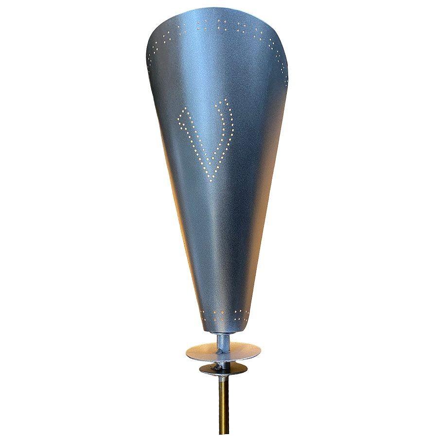 Mid-Century Modern Mid-century Googie Modern Brushed Aluminum Torchiere Wall Sconce, 4 Available For Sale