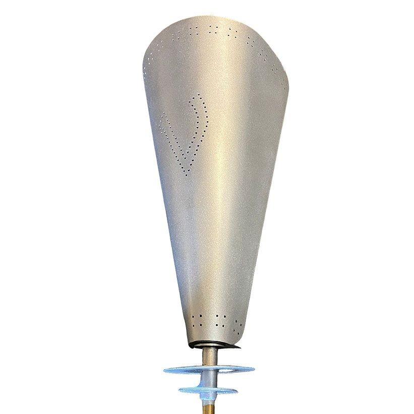 American Mid-century Googie Modern Brushed Aluminum Torchiere Wall Sconce, 4 Available For Sale